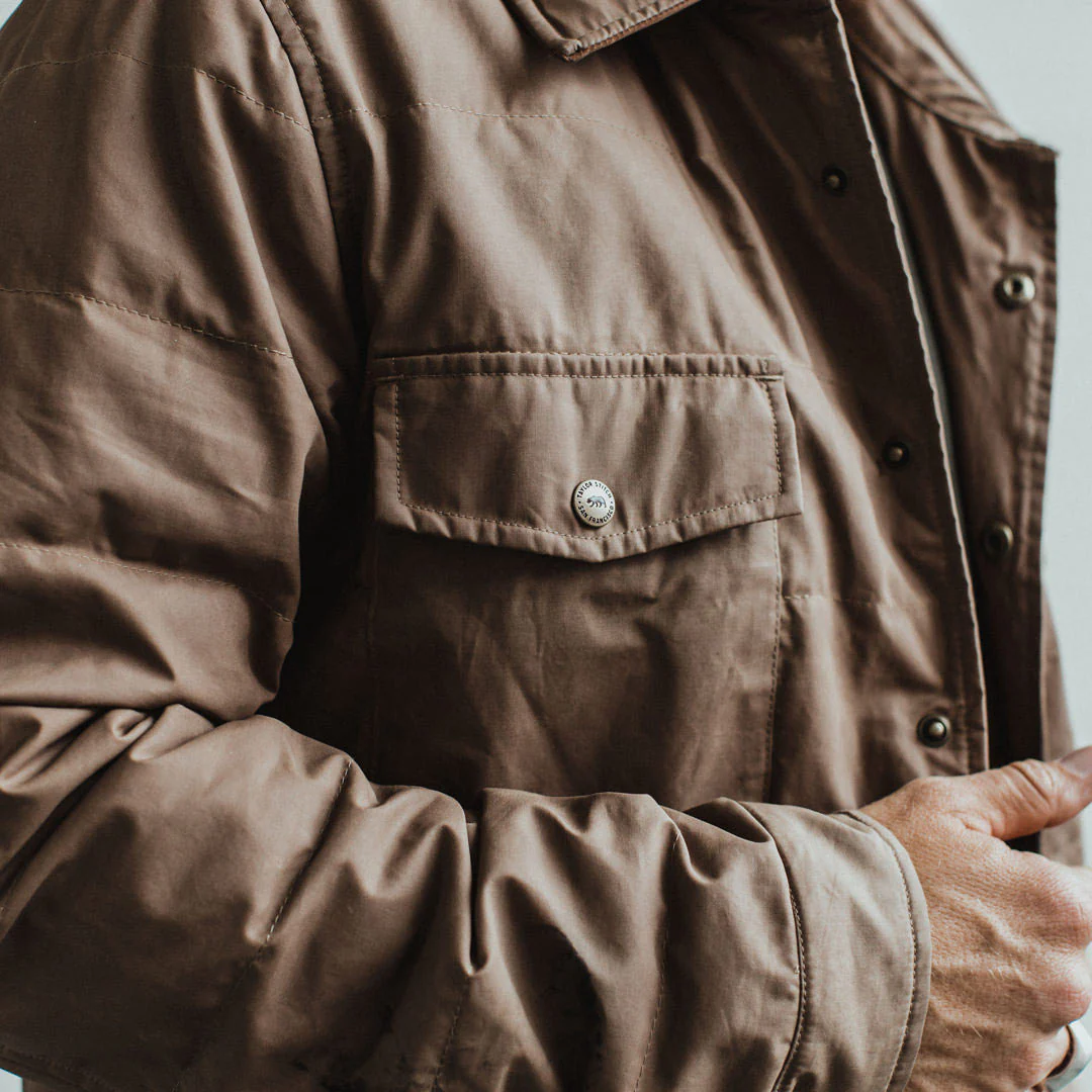 The Garrison Shirt Jacket in British Khaki Dry Wax - Image 5