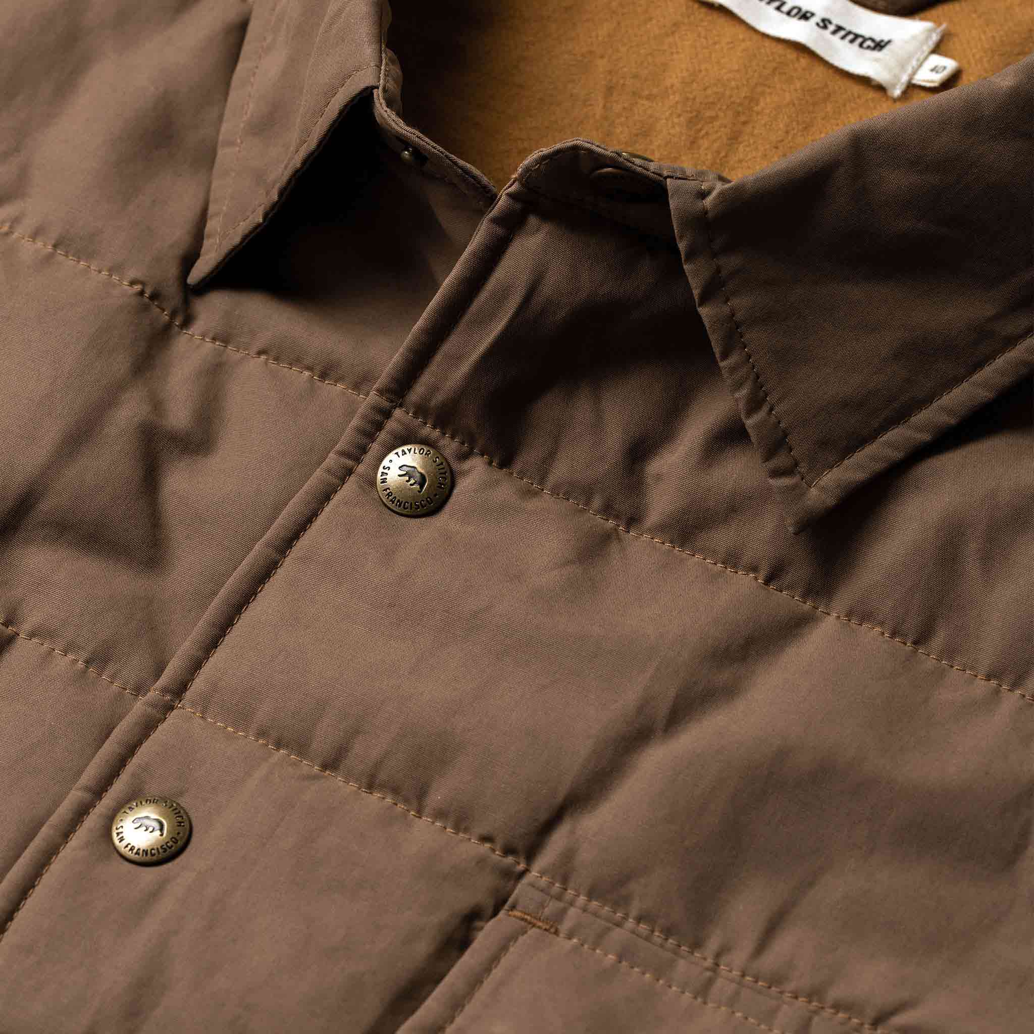 The Garrison Shirt Jacket in British Khaki Dry Wax - Image 6