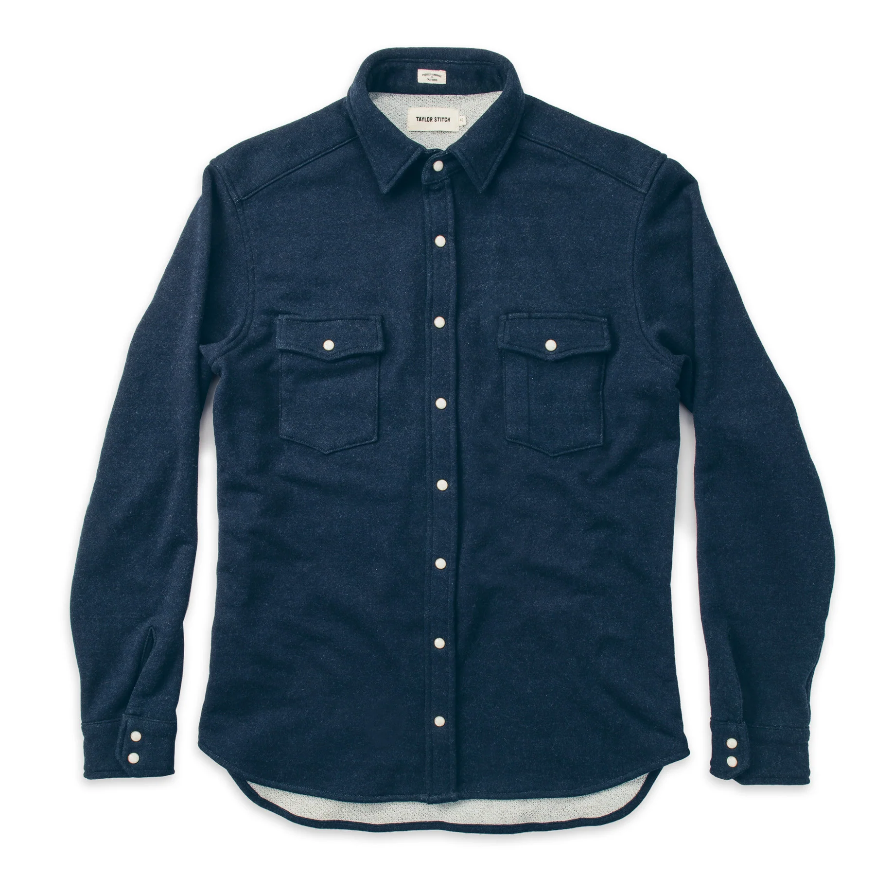 The Glacier Shirt in Indigo French Terry - Image 7