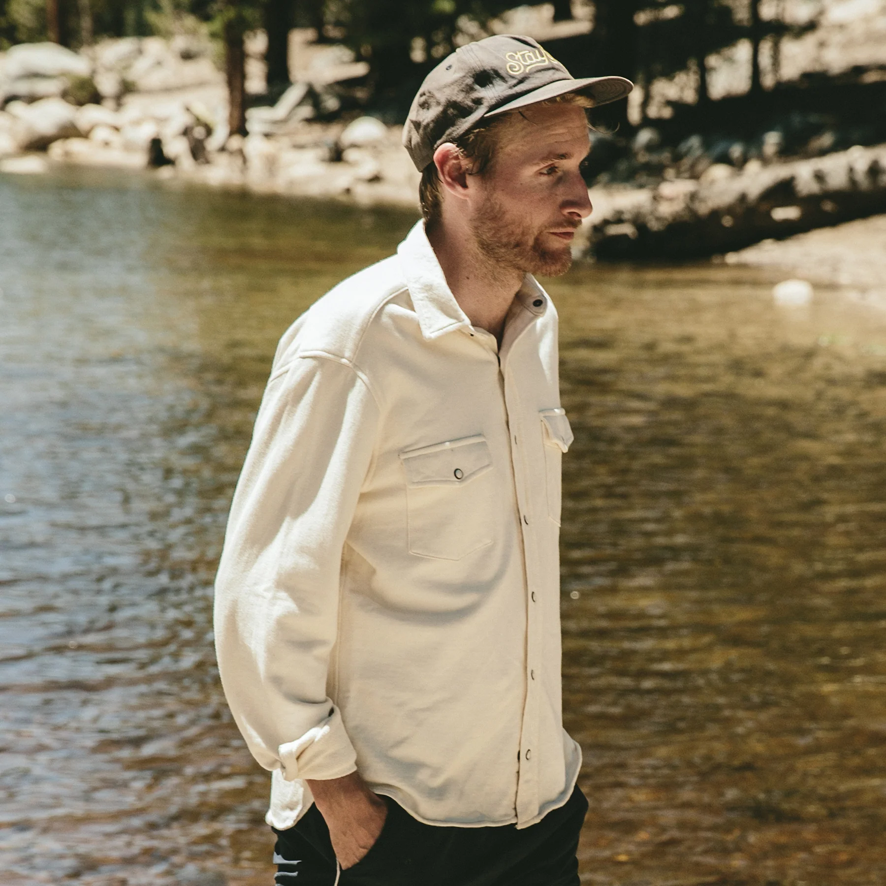 The Glacier Shirt in Natural French Terry - Image 2