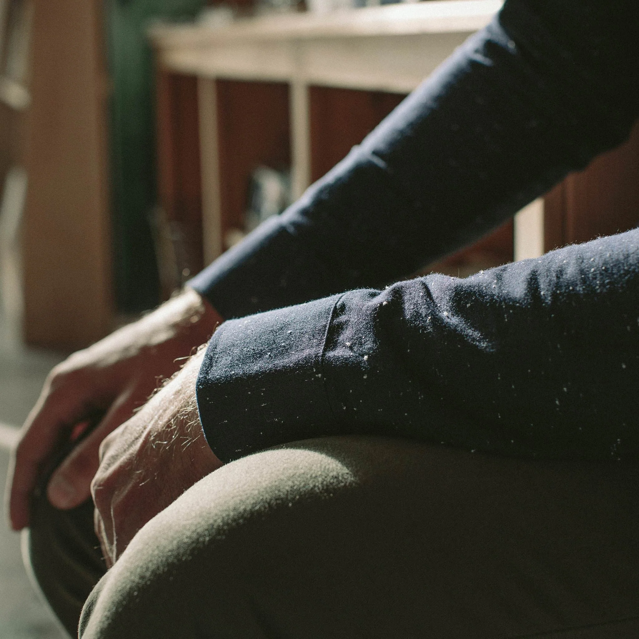 The Glacier Shirt in Navy Nep Twill - Image 5