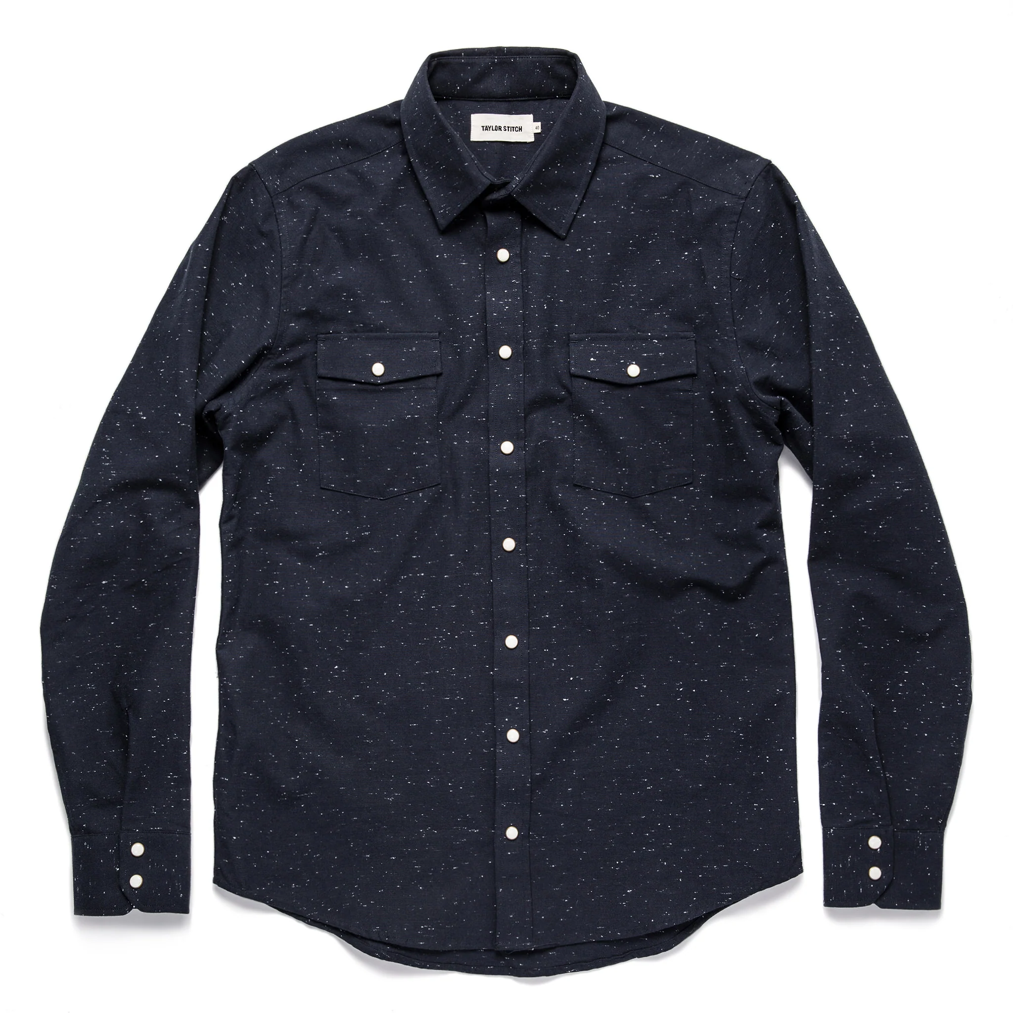 The Glacier Shirt in Navy Nep Twill - Image 9