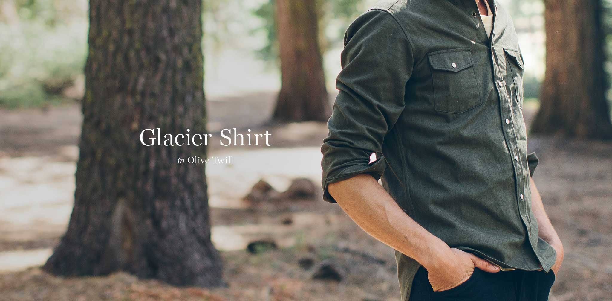 The Glacier Shirt in Olive Twill - Image 8