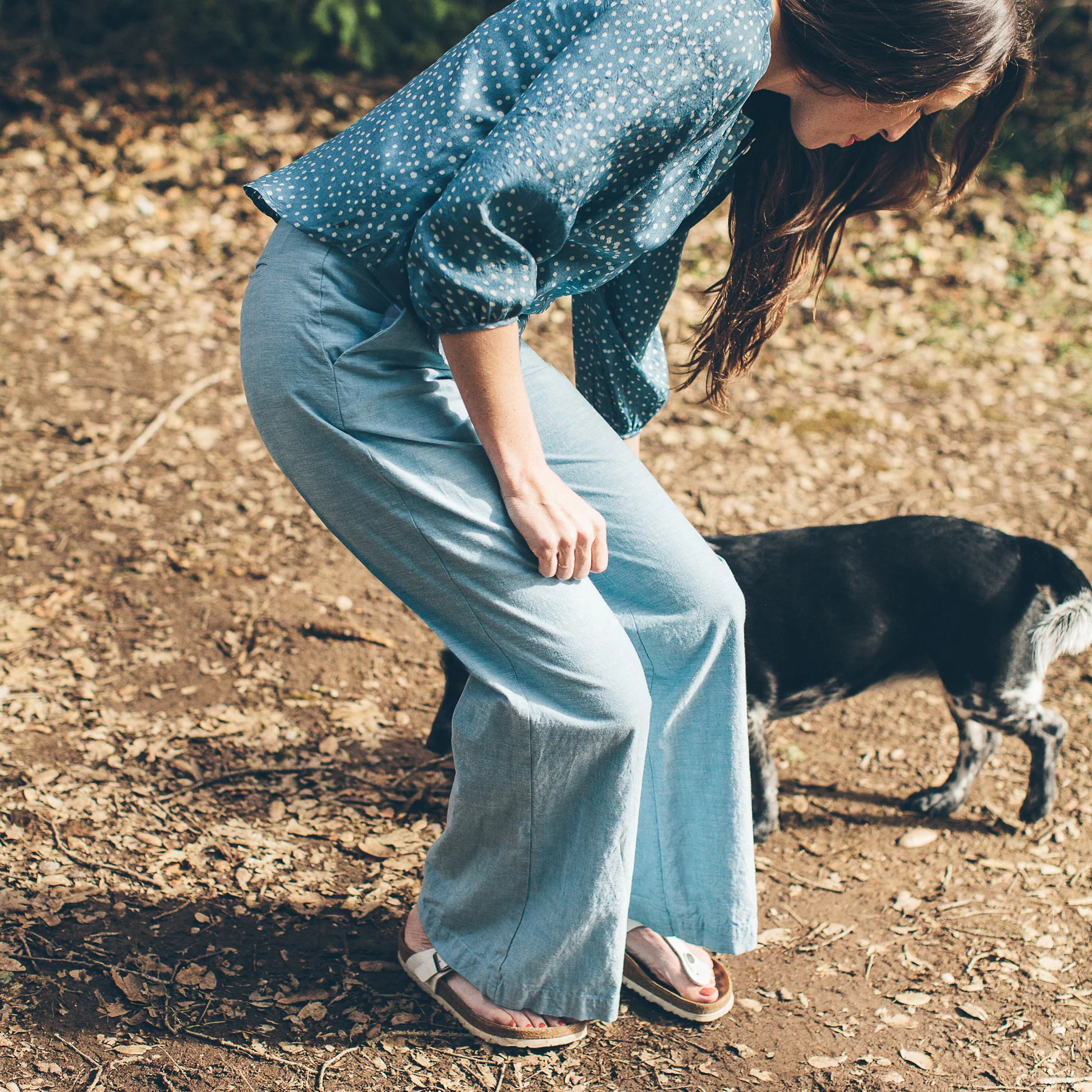 The Greenwich Pant in Washed Chambray - Image 2