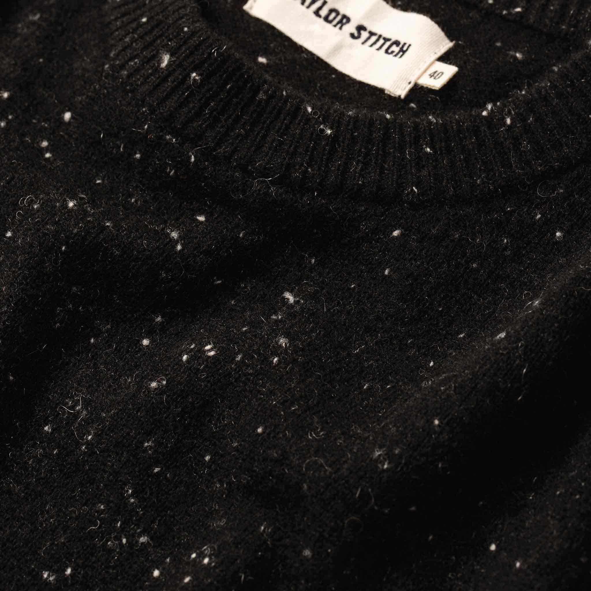 The Hardtack Sweater in Black Yak Donegal - Image 6