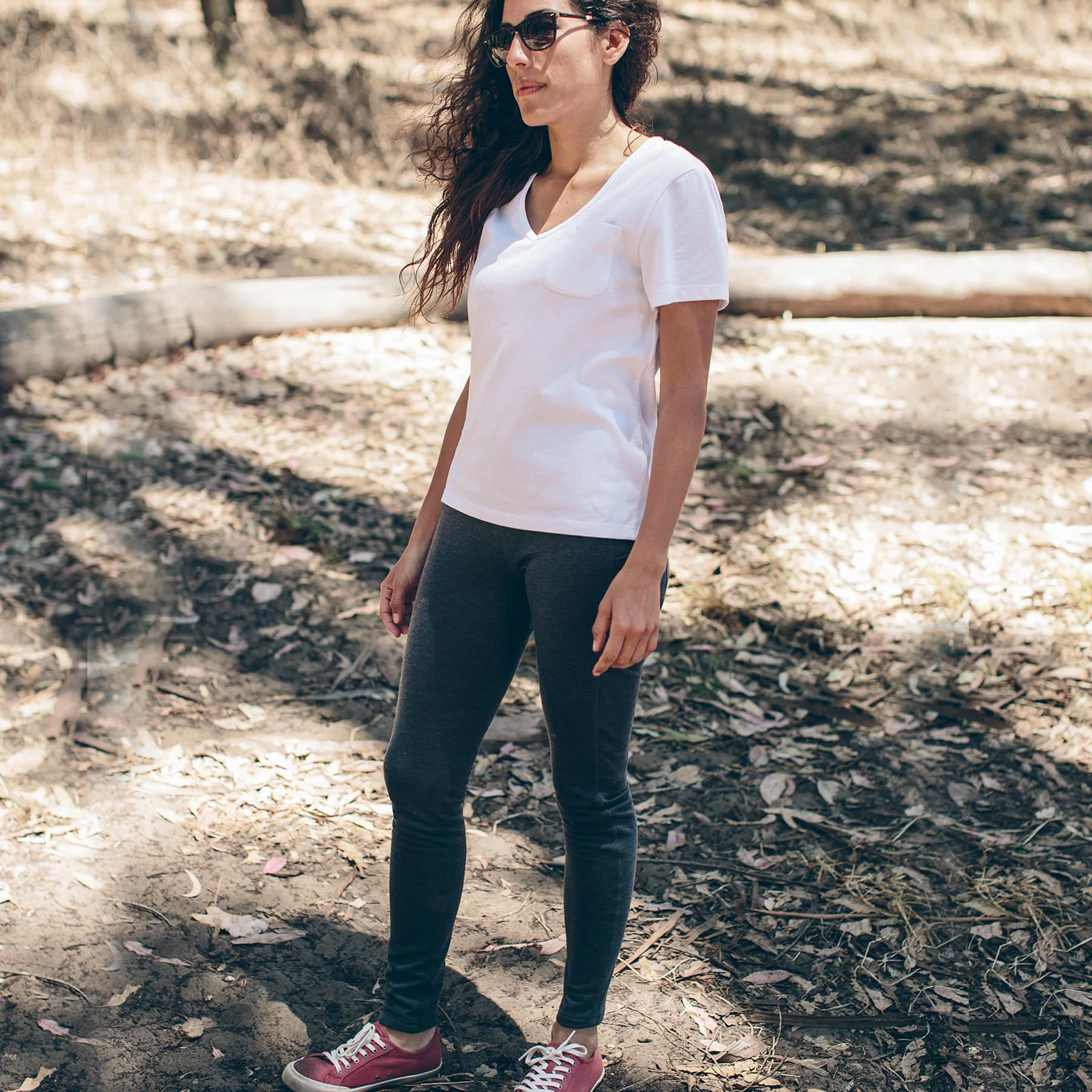 The Harper Legging in Indigo Melange Fleece - Image 2