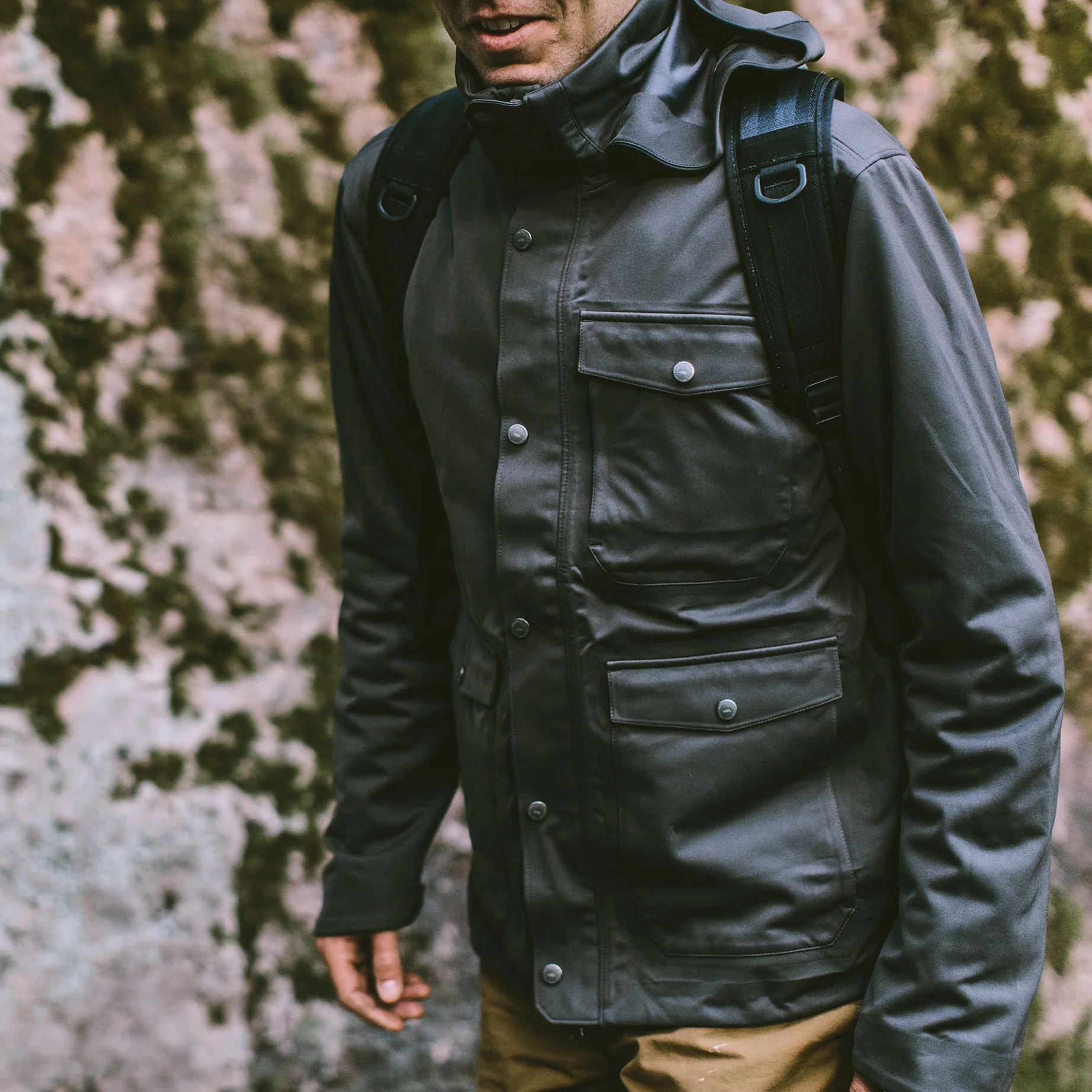 The Hawkins Jacket in Charcoal Neoshell - Image 6