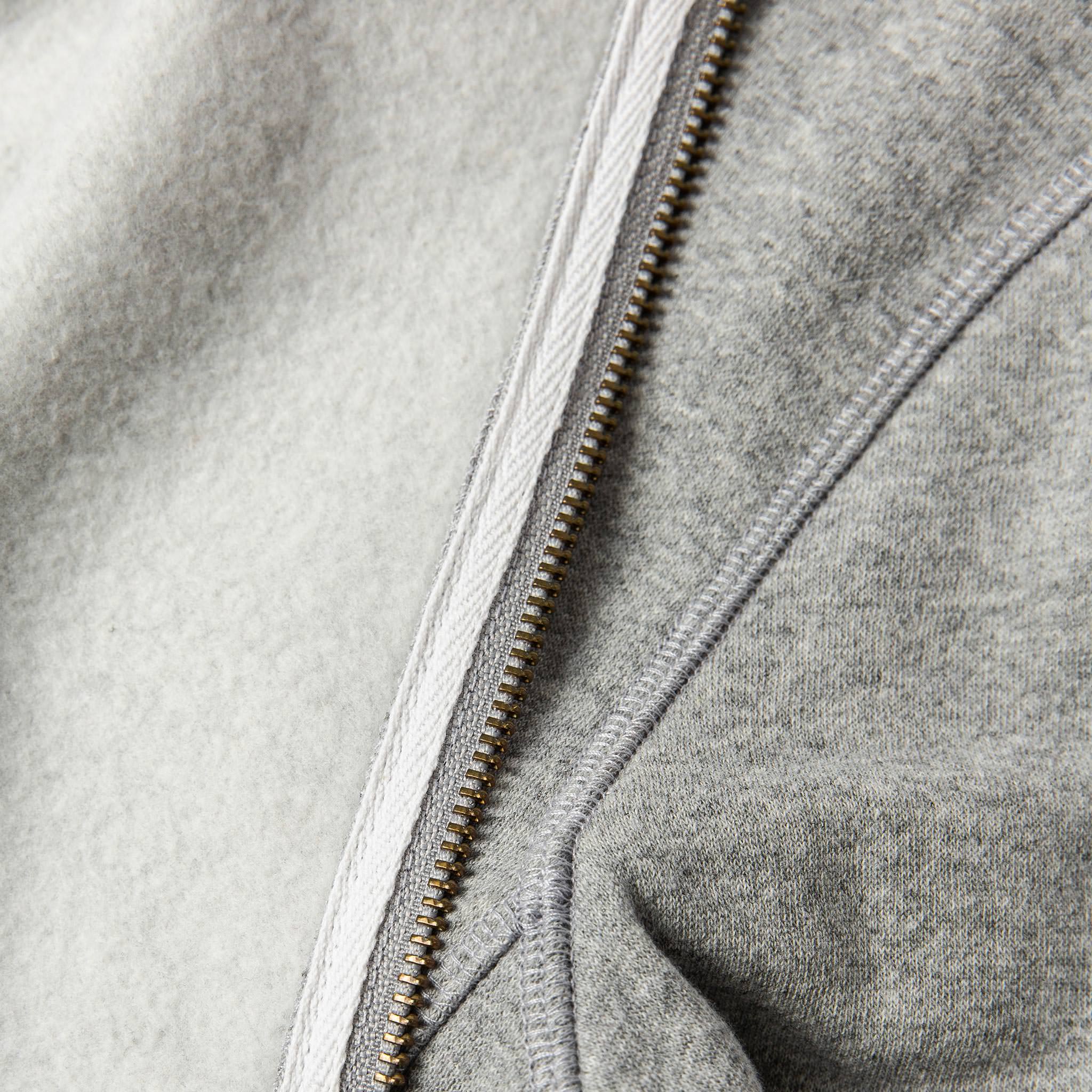 The Heavy Bag Bomber in Heather Grey Fleece - Image 8