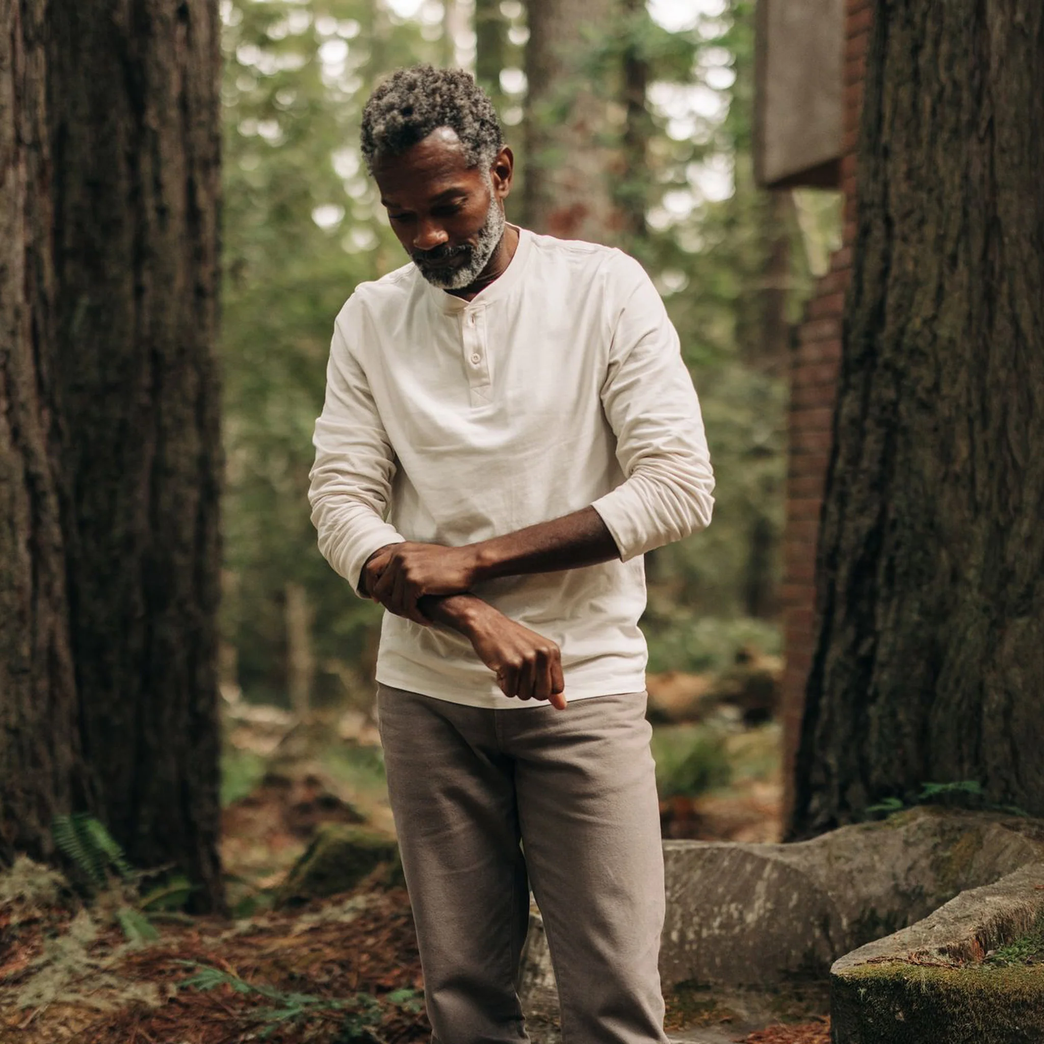 The Heavy Bag Henley in Natural - Image 2