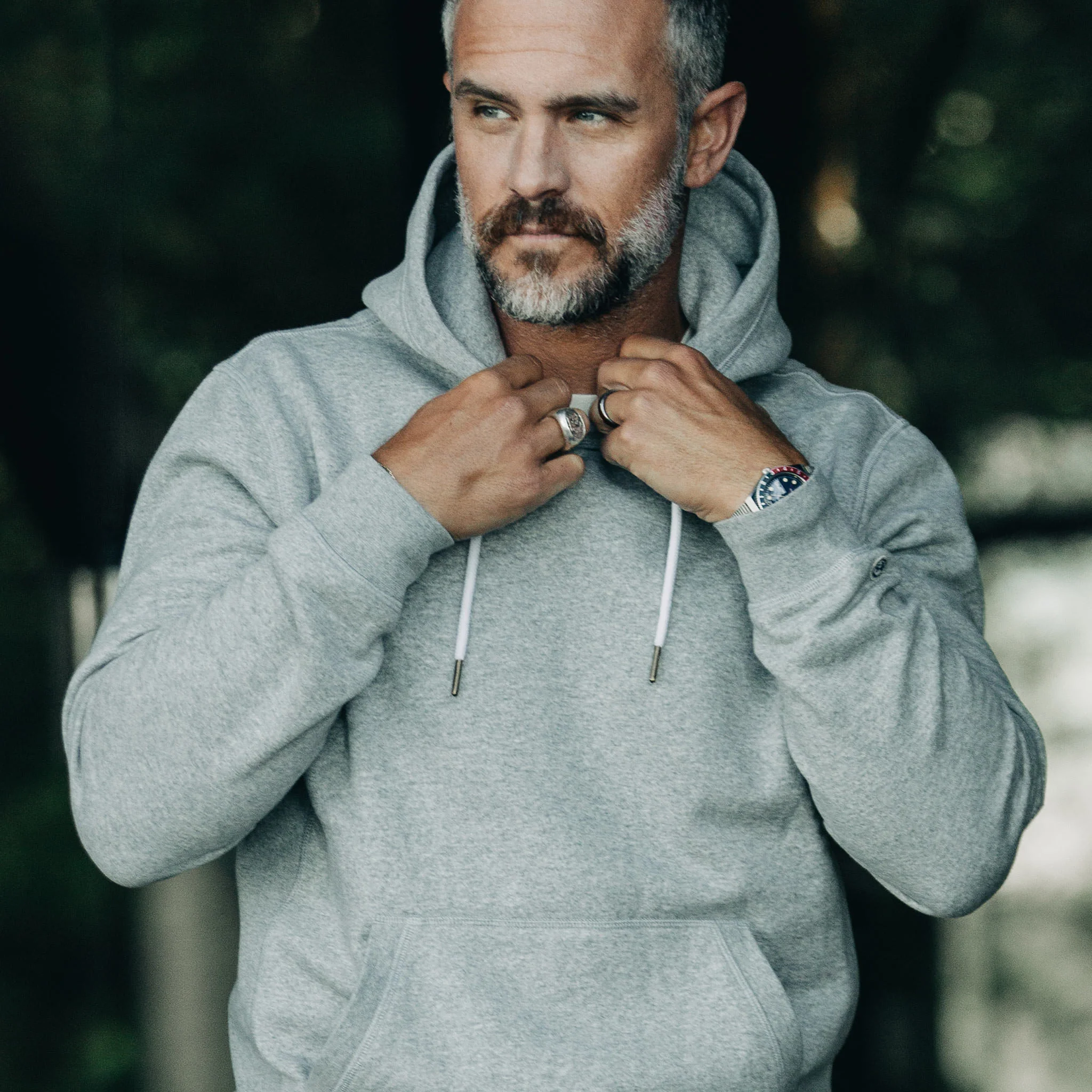 The Heavy Bag Hoodie in Heather Grey Fleece - Image 3
