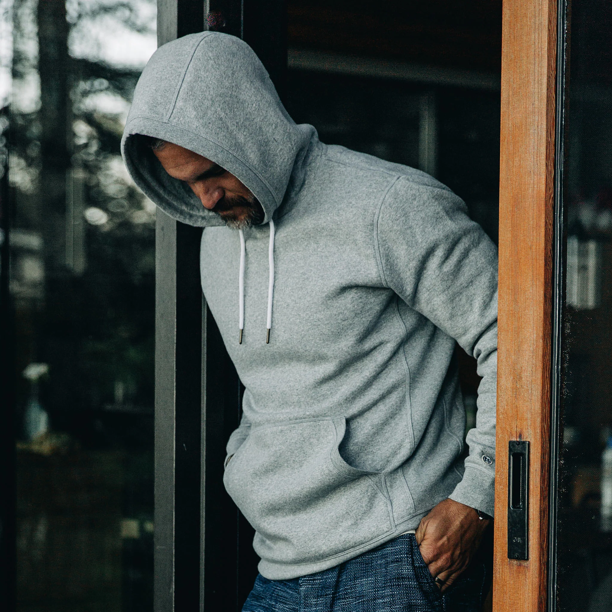 The Heavy Bag Hoodie in Heather Grey Fleece - Image 6