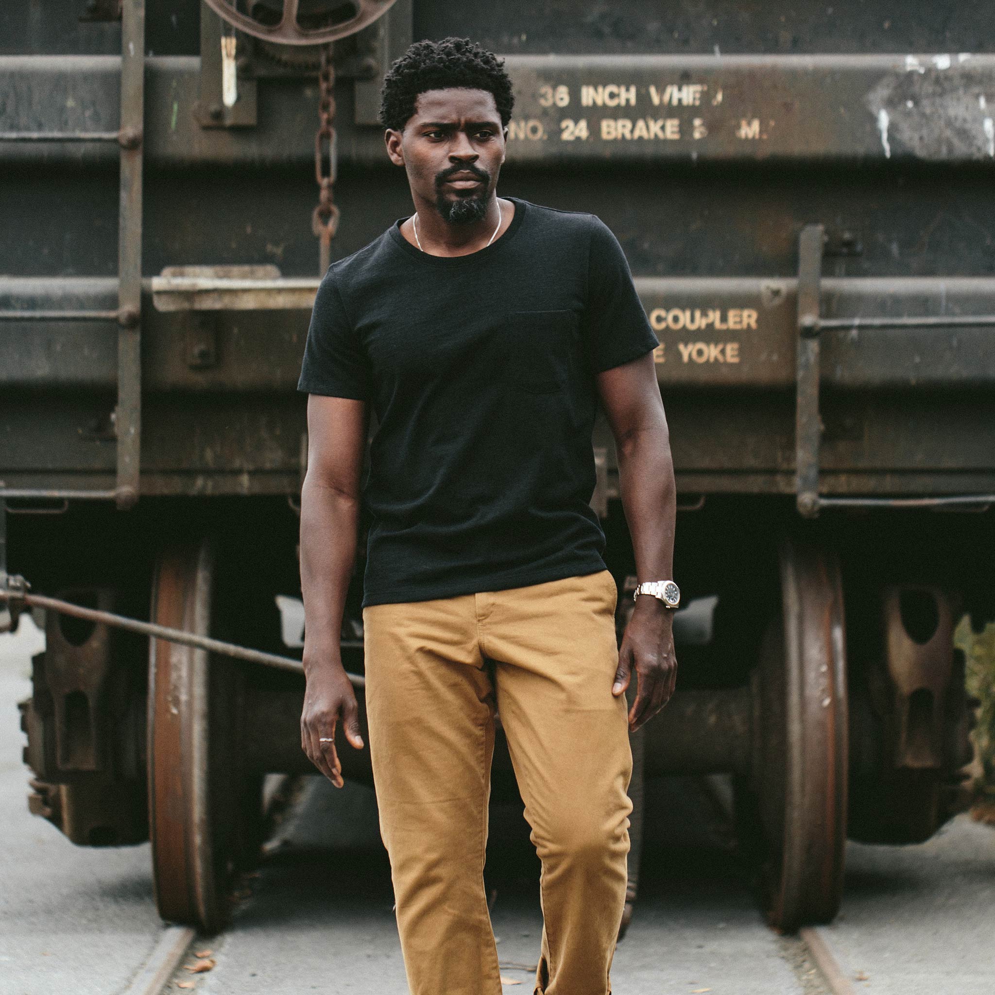 The Heavy Bag Tee in Black Melange - Image 6