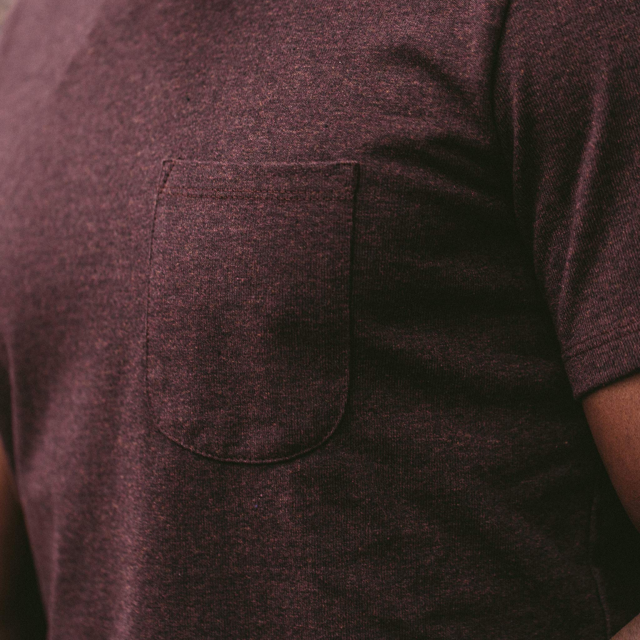 The Heavy Bag Tee in Burgundy - Image 4