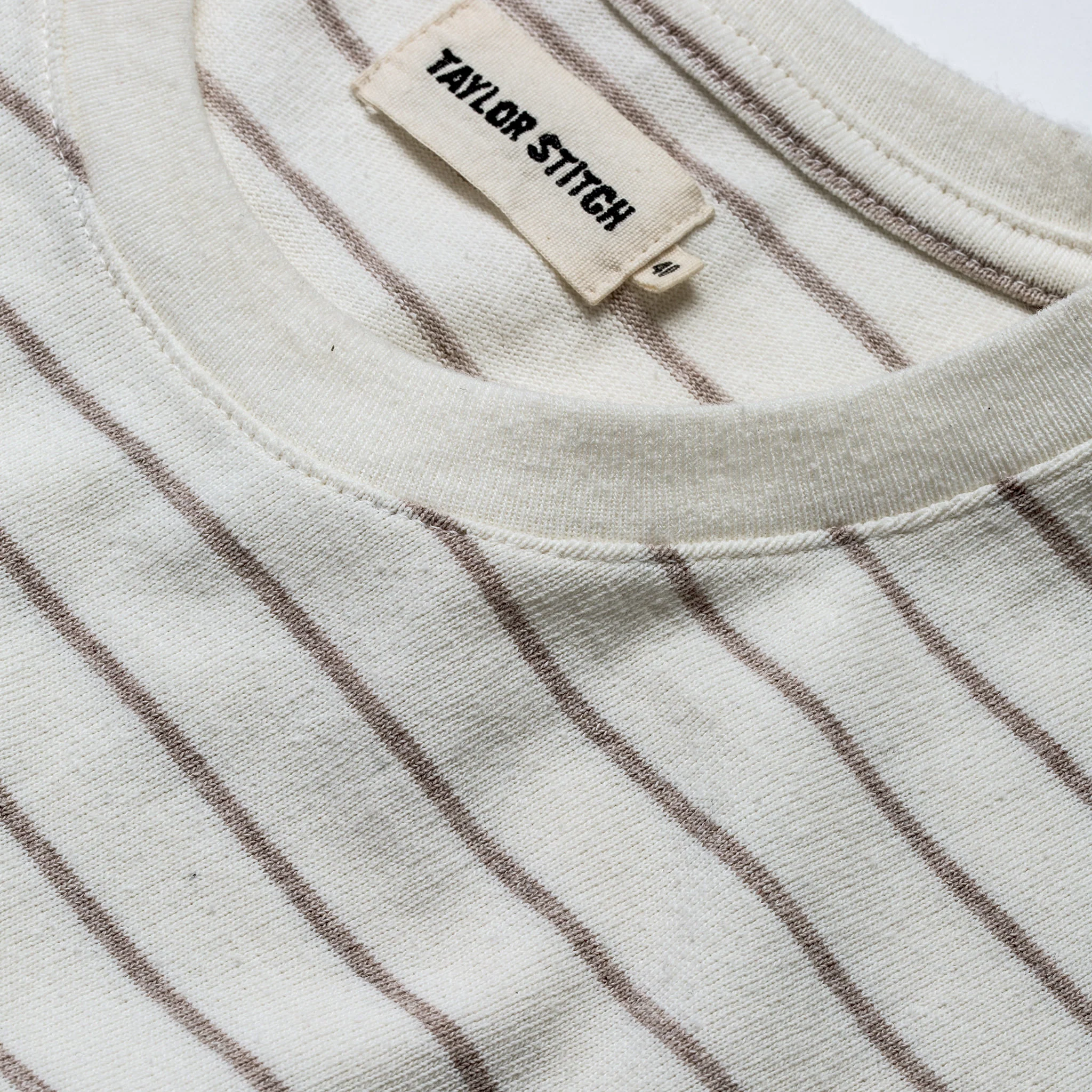The Heavy Bag Tee in Natural Stripe - Image 7