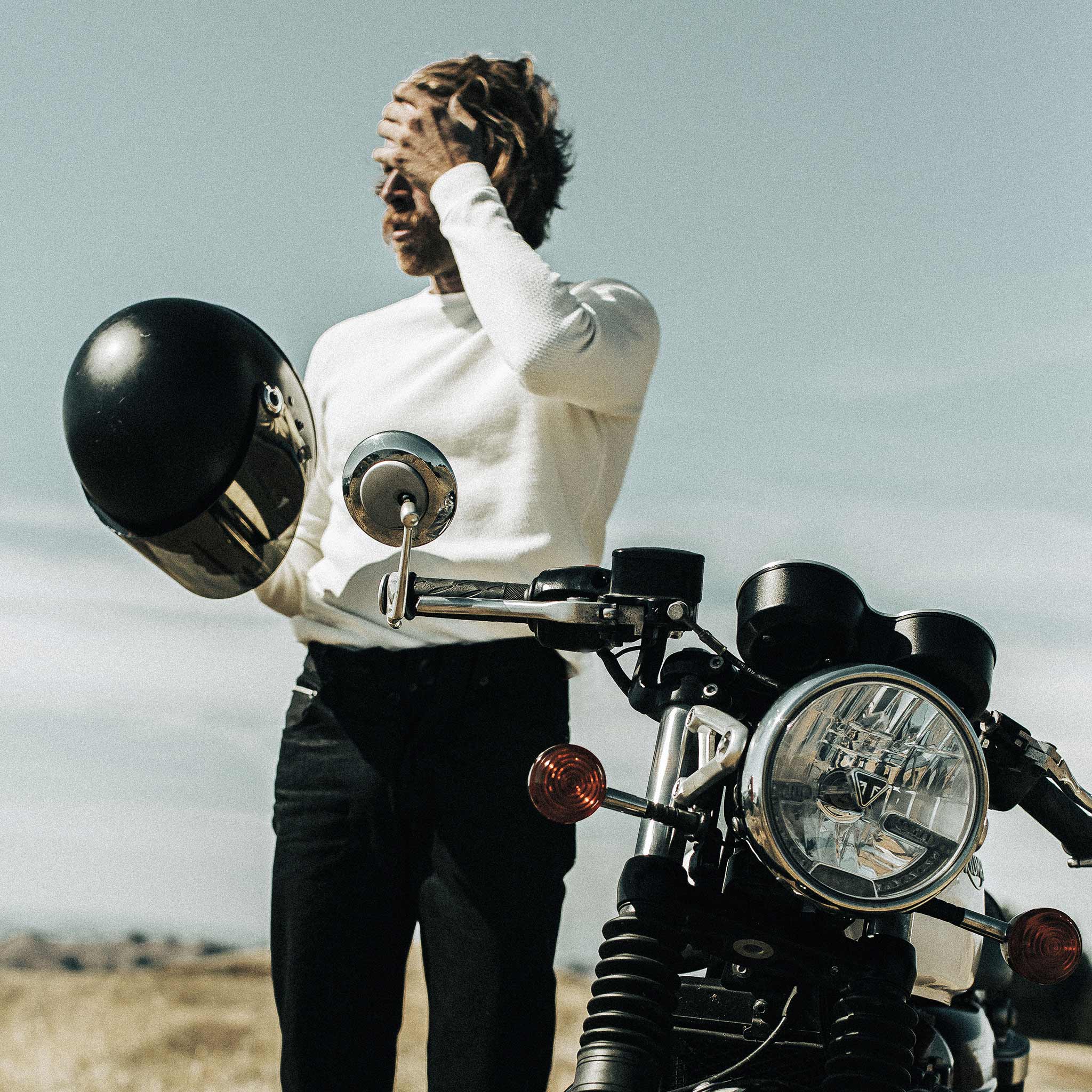 The Heavy Bag Waffle Long Sleeve in Natural Archive - Image 4