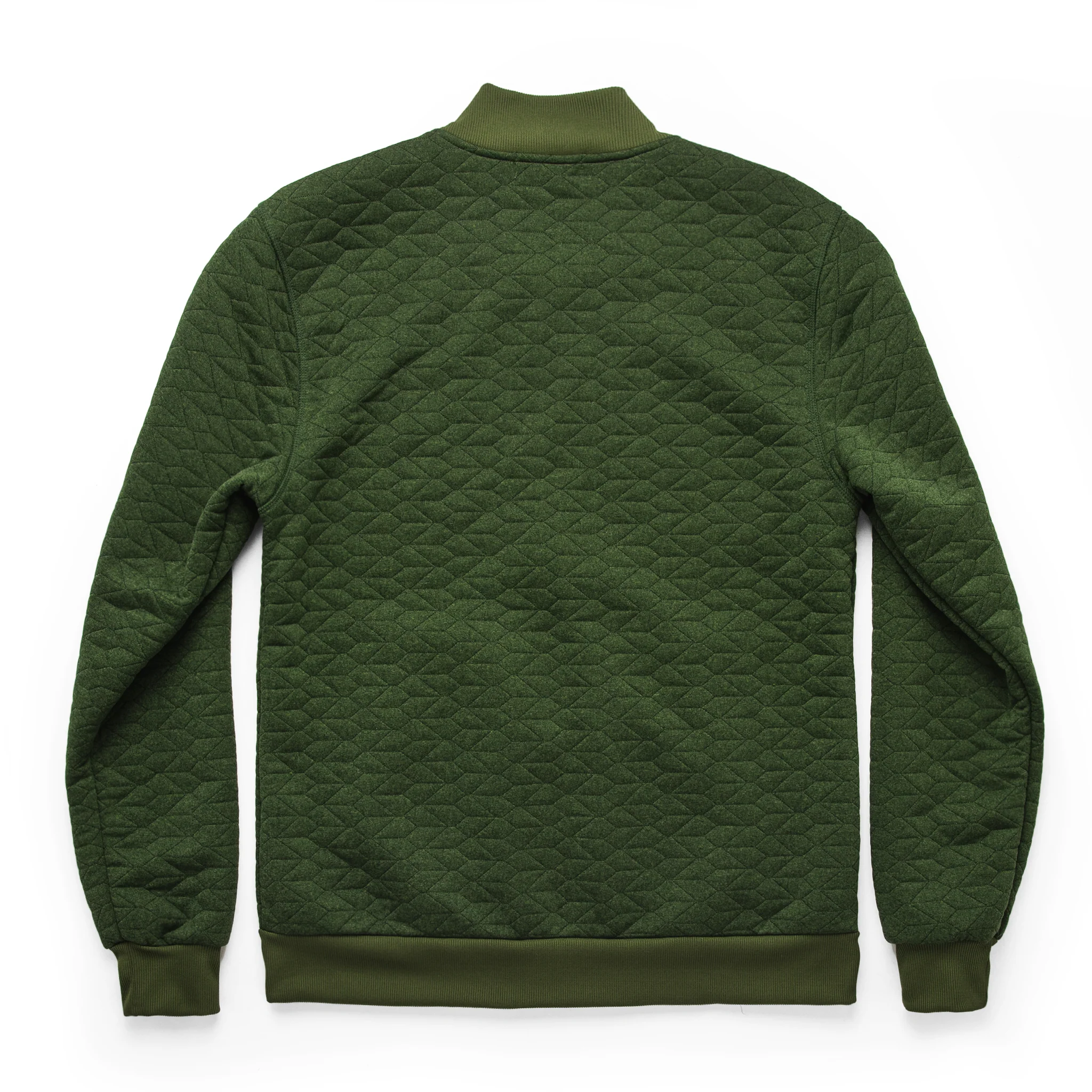 The Inverness Bomber in Olive Knit Quilt - Image 10