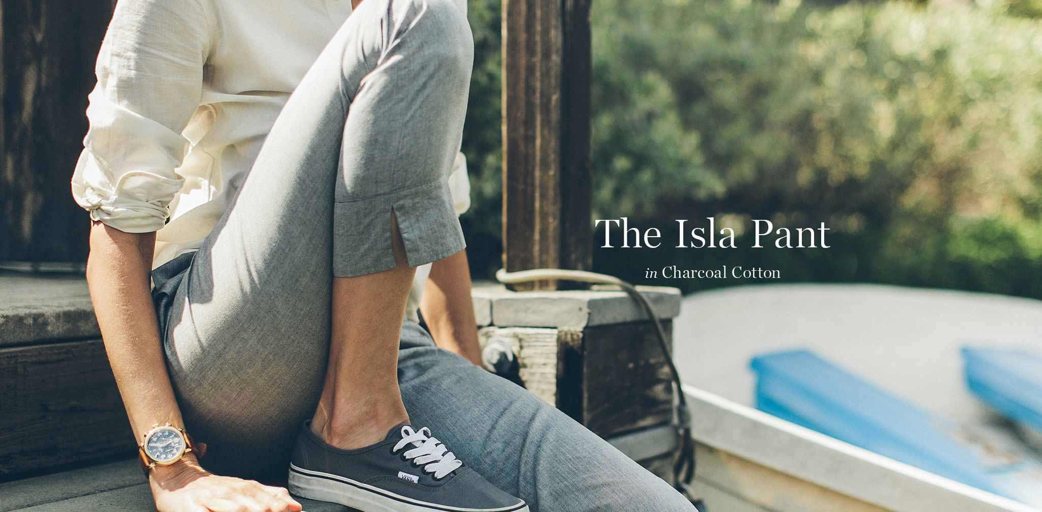The Isla Pant in Charcoal Cotton - Image 6
