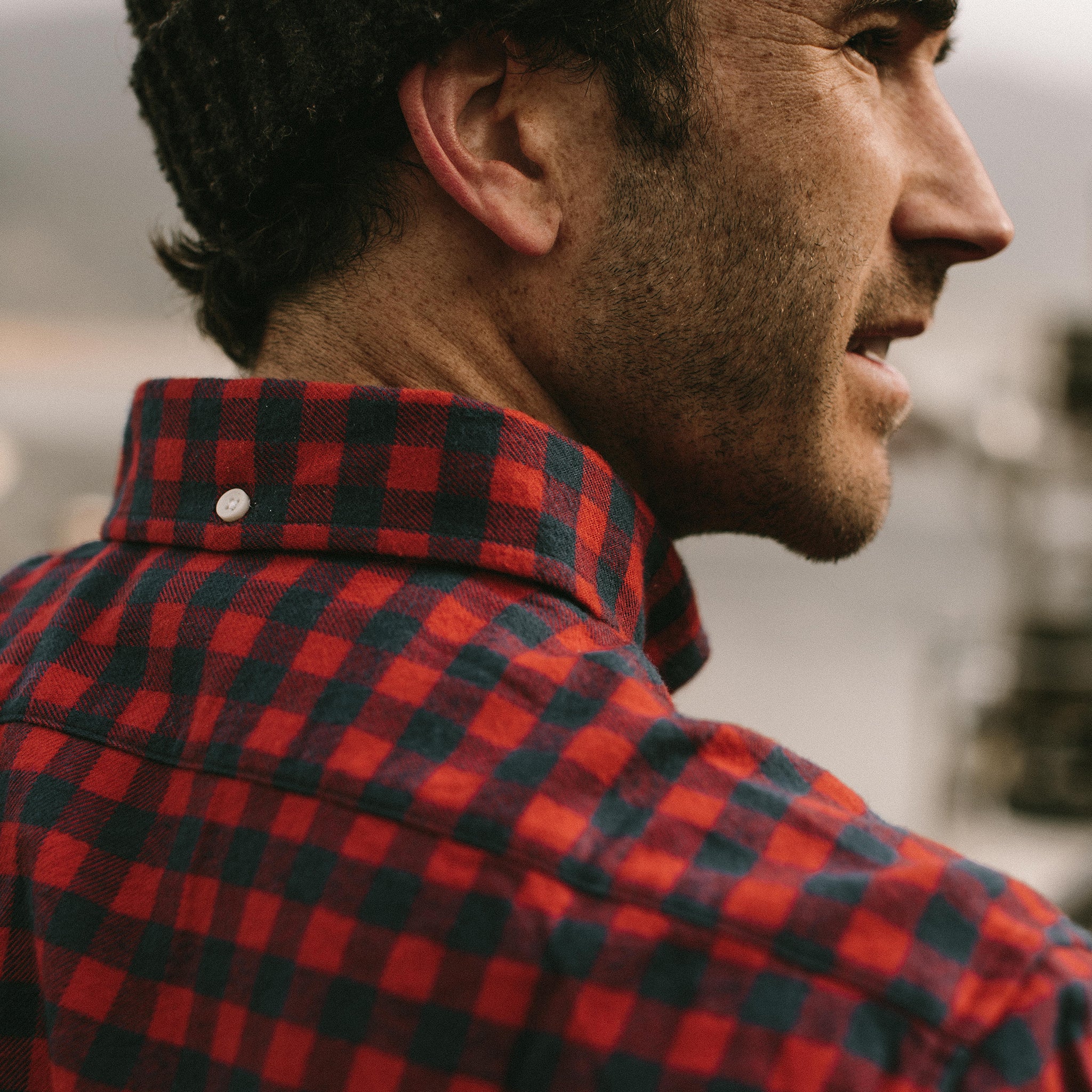 The Jack in Brushed Navy Buffalo Check - Image 2