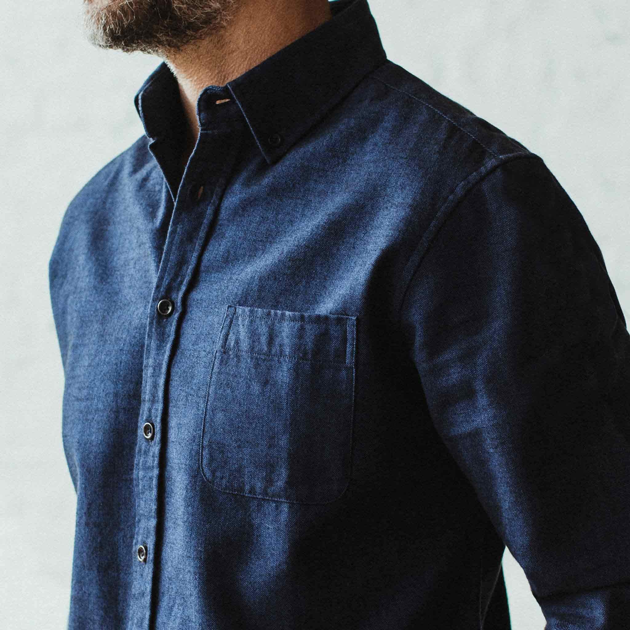 The Jack in Brushed Navy Oxford - Image 3