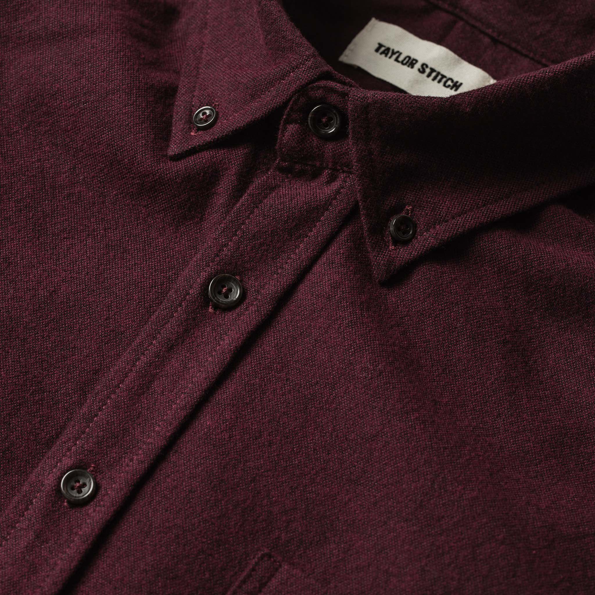 The Jack in Maroon Brushed Oxford - Image 6
