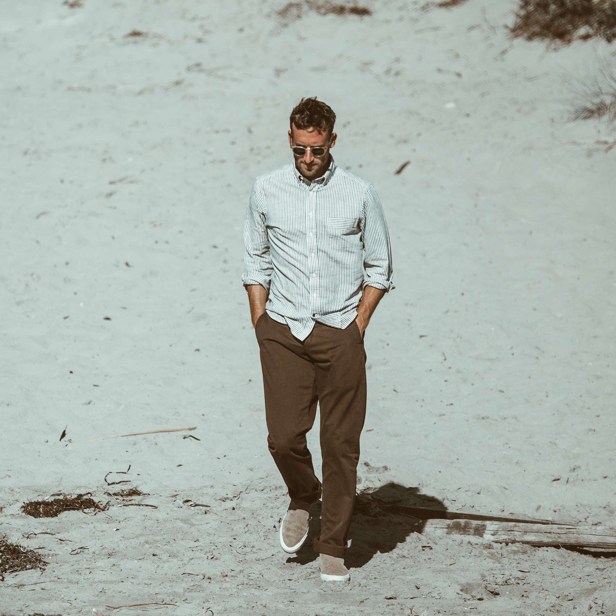 The Jack in Natural Striped Chambray - Image 3