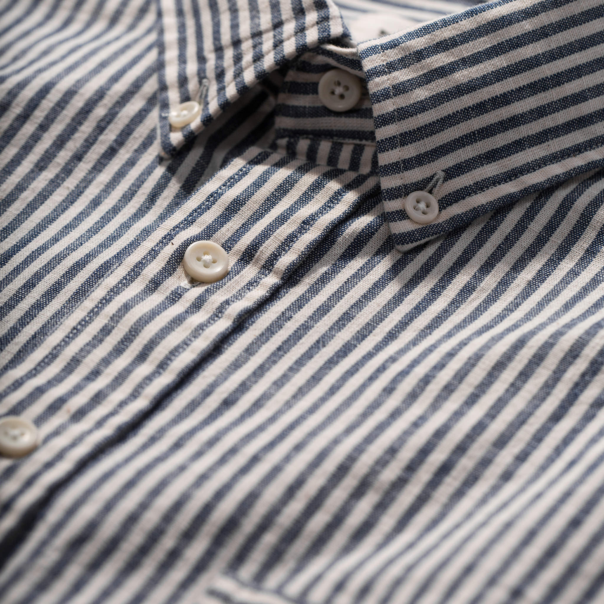 The Jack in Natural Striped Chambray - Image 6