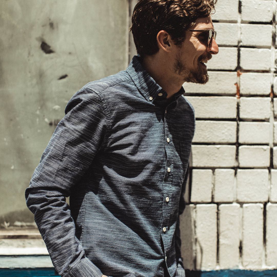 The Jack in Navy Slub Check - Image 3