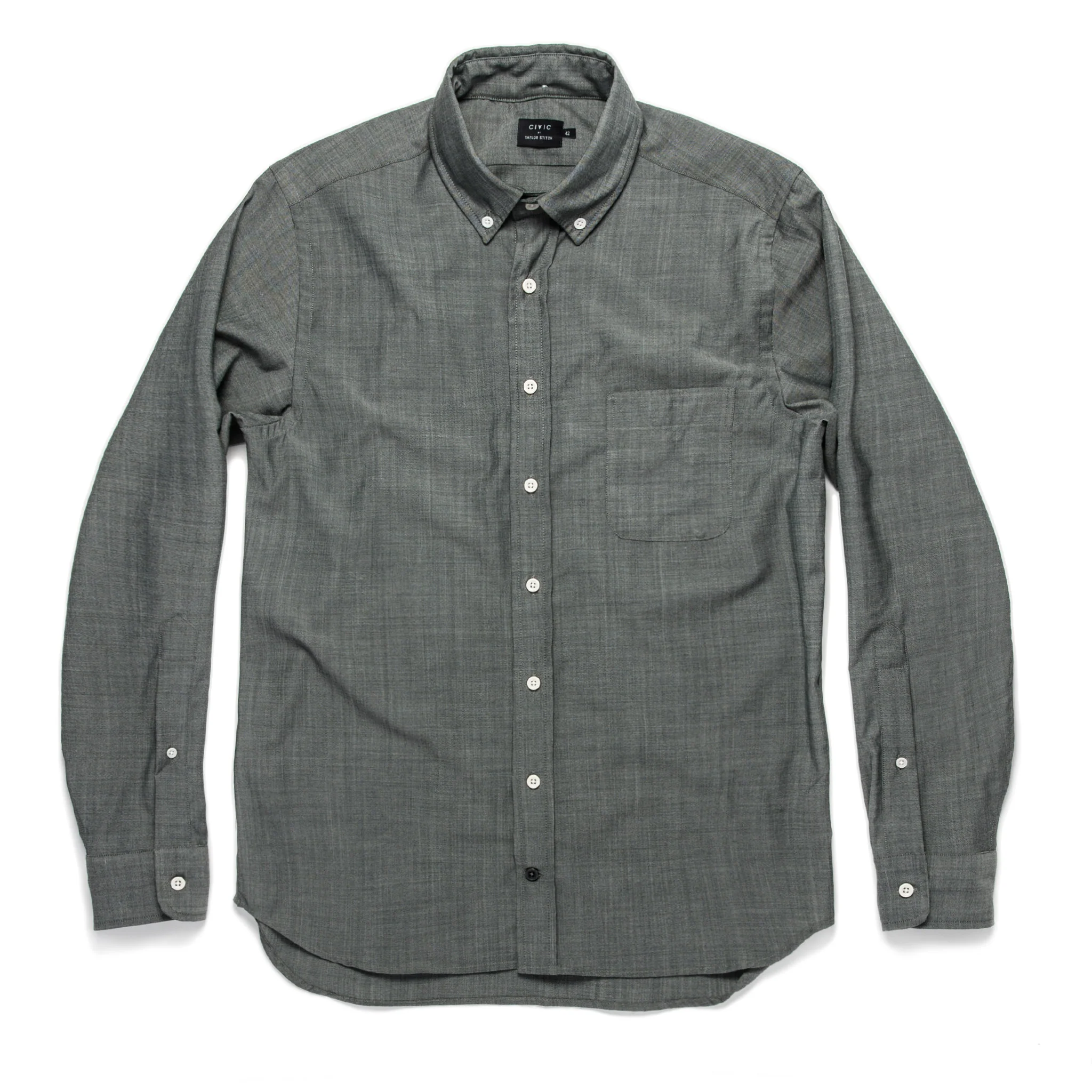 The Merino Jack in Stone Green Chambray - Image 8