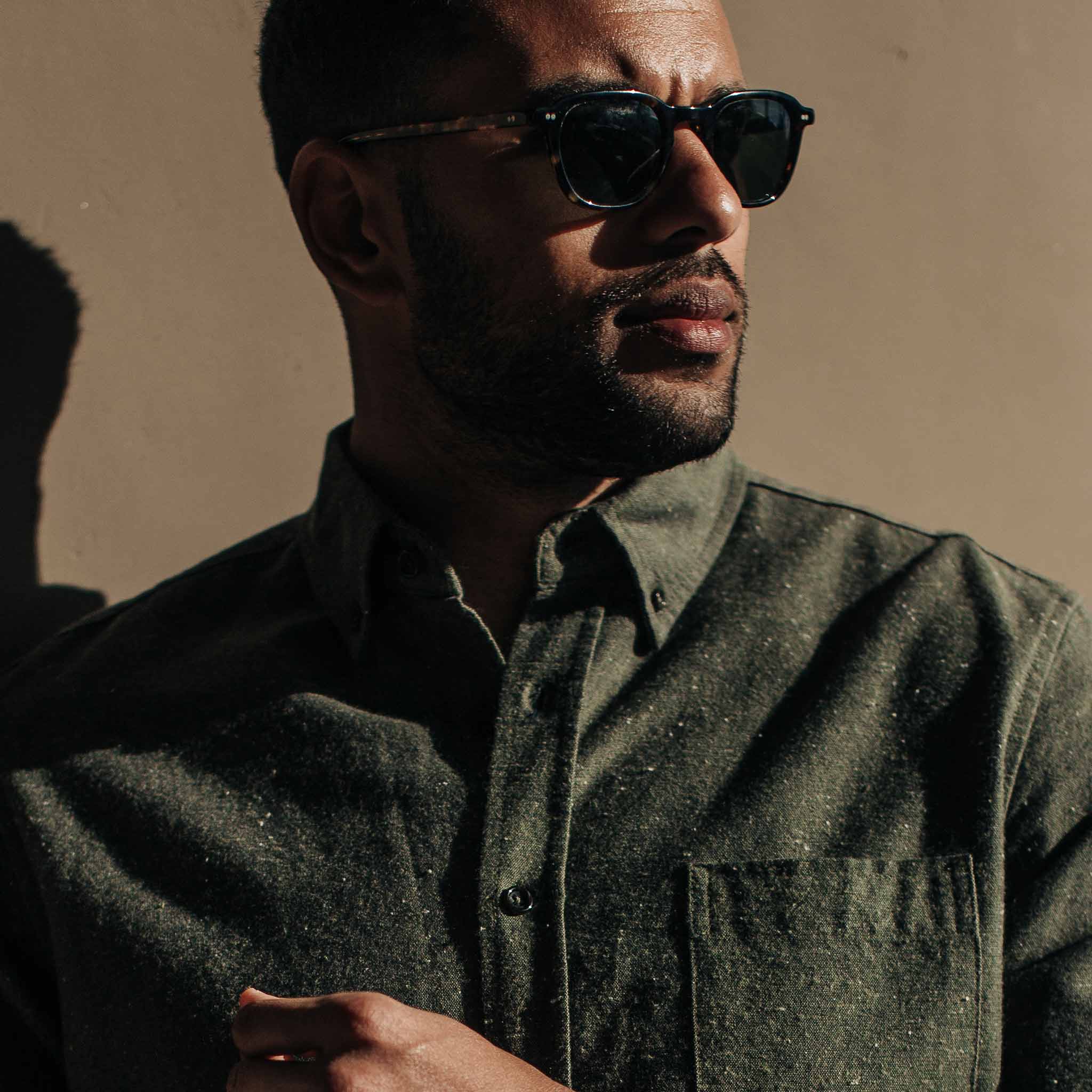 The Jack in Olive Slub Chambray - Image 3