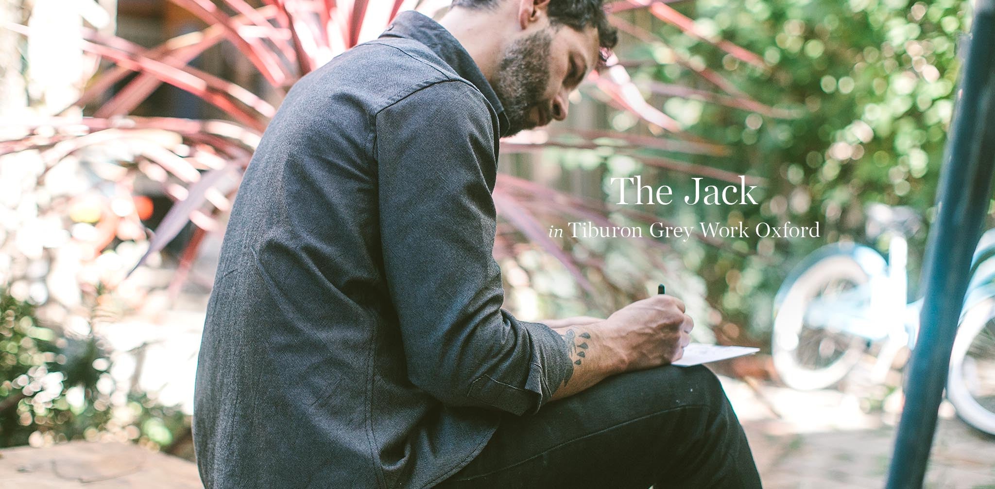 The Jack in Tiburon Grey Work Oxford - Image 12