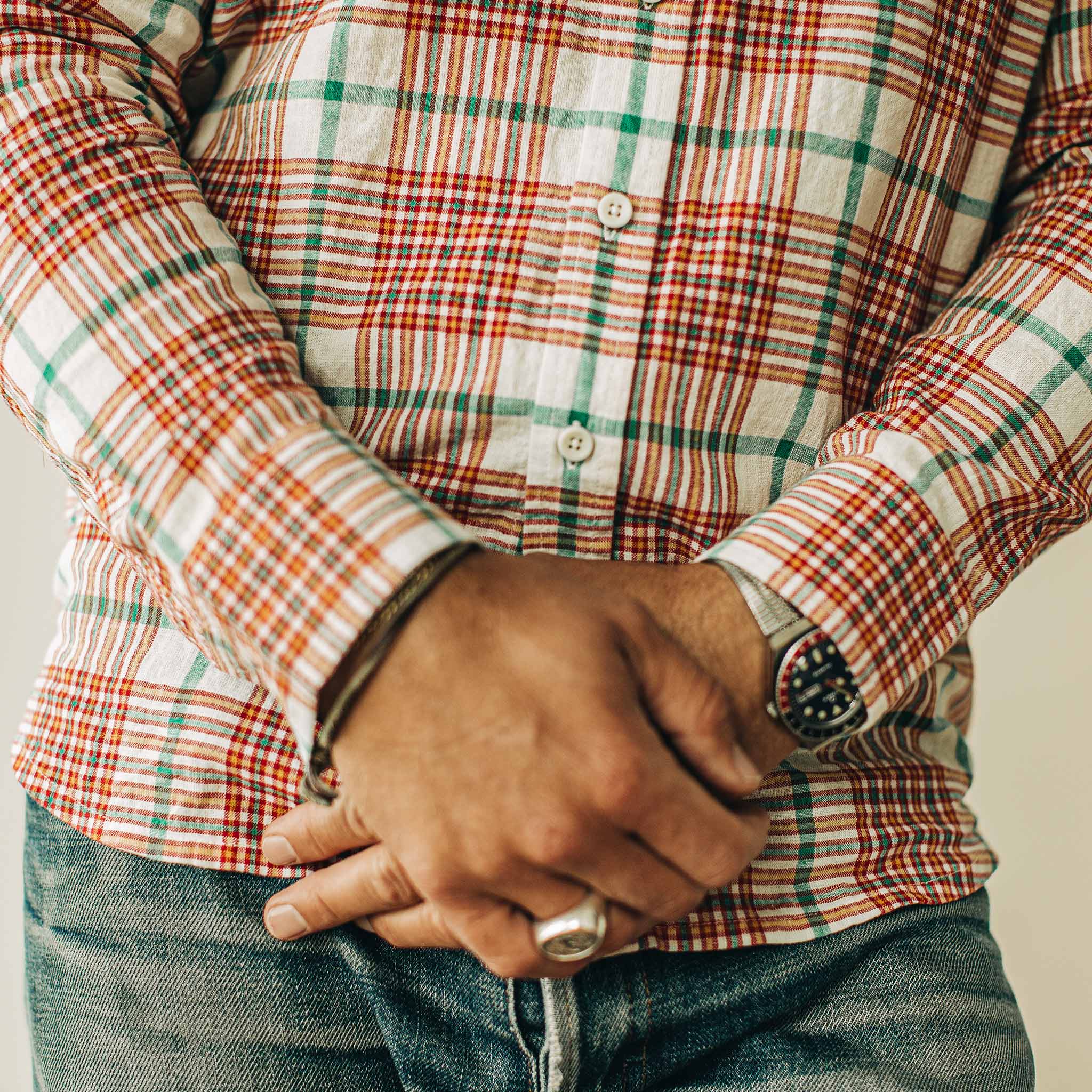 The Jack in Vintage Red Madras - Image 4