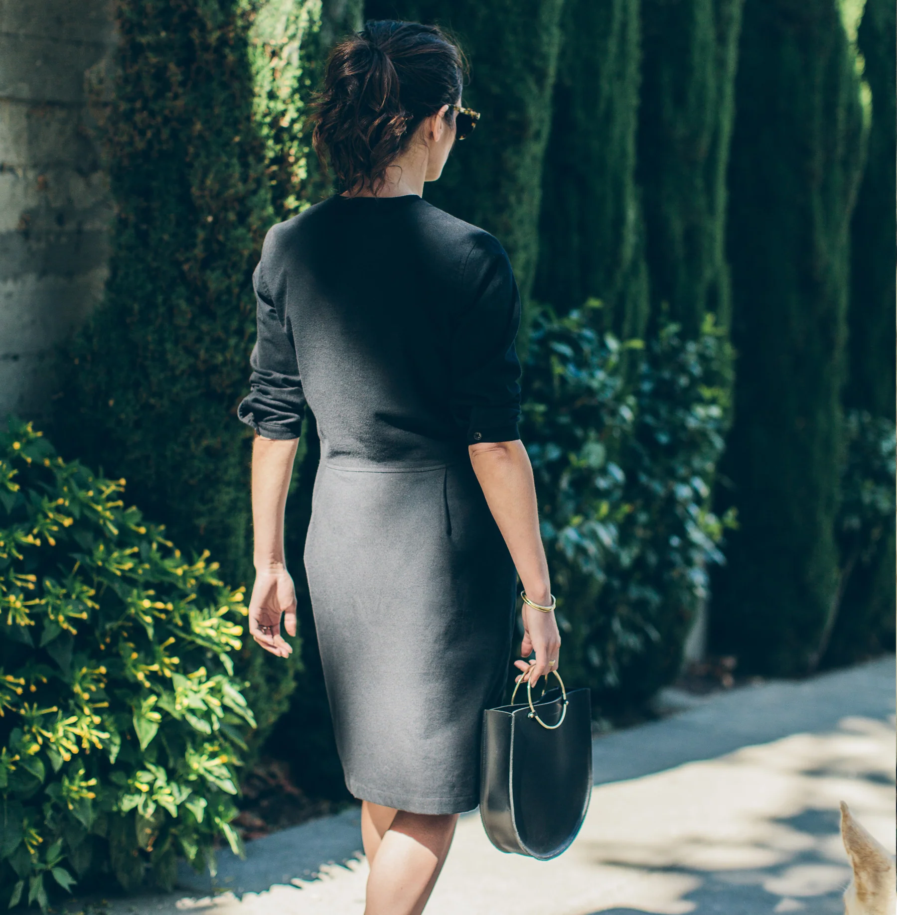 The Juniper Dress in Black Brushed Cotton - Image 4