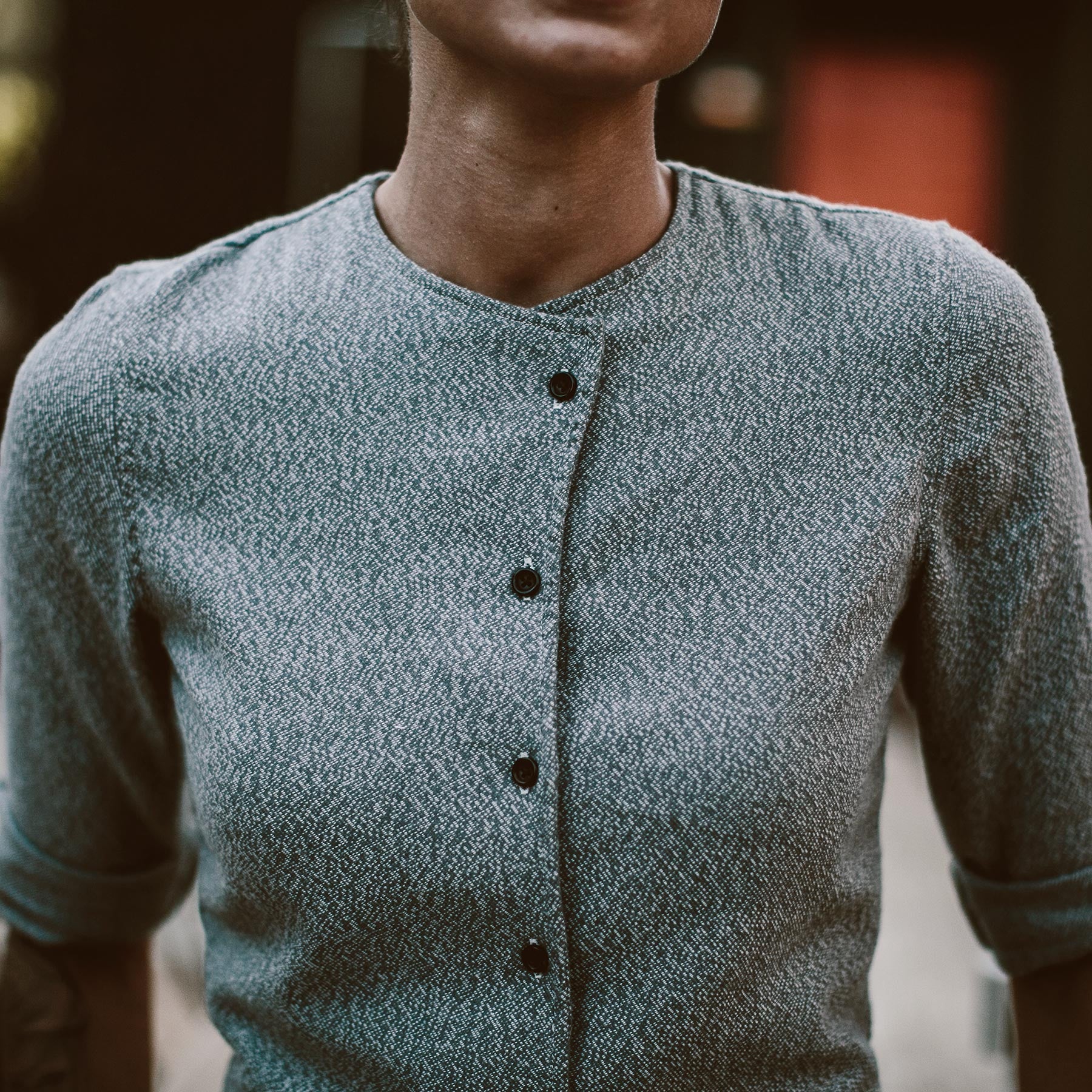 The Juniper Dress in Charcoal Brushed Melange - Image 3