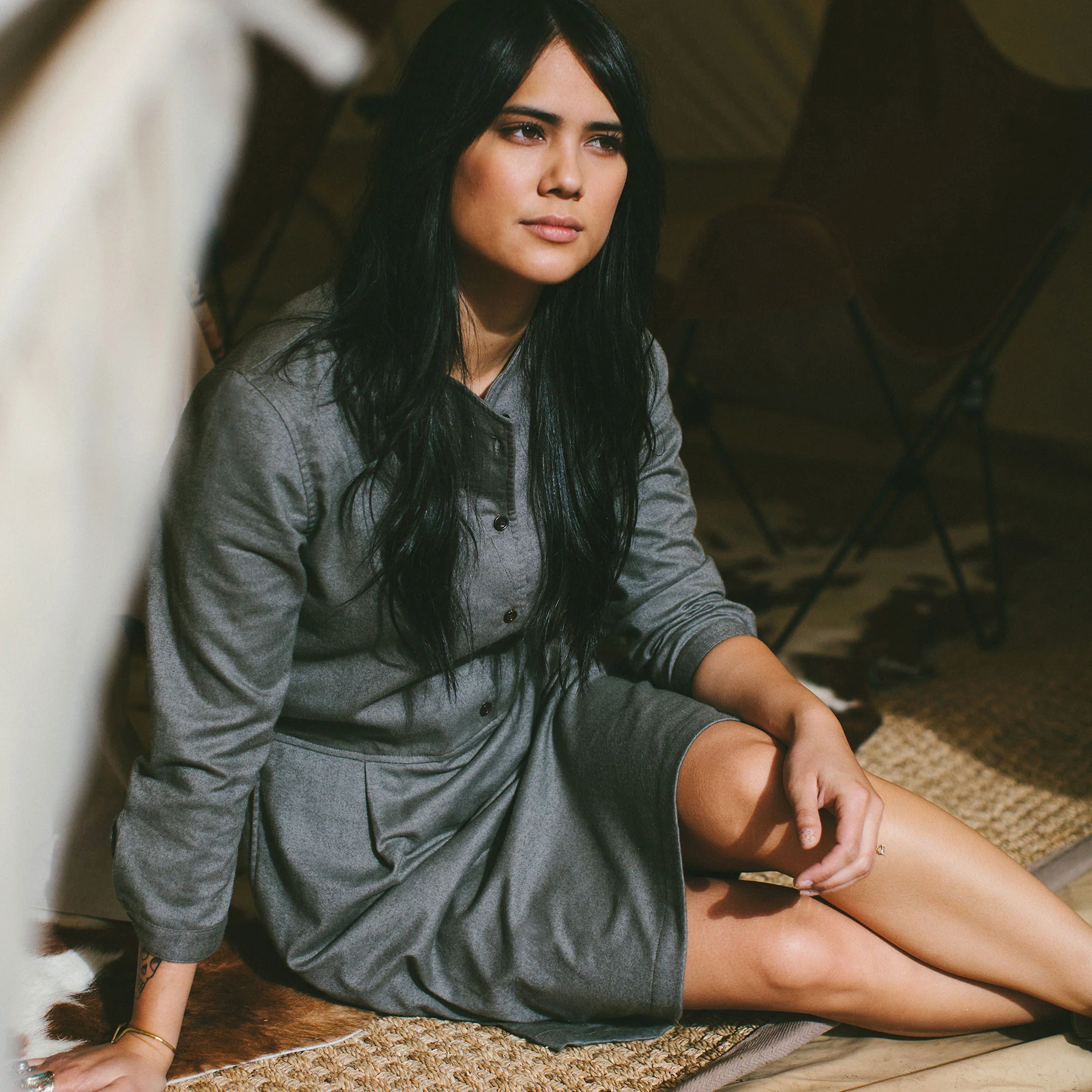The Juniper Dress in Sage Brushed Cotton - Image 6