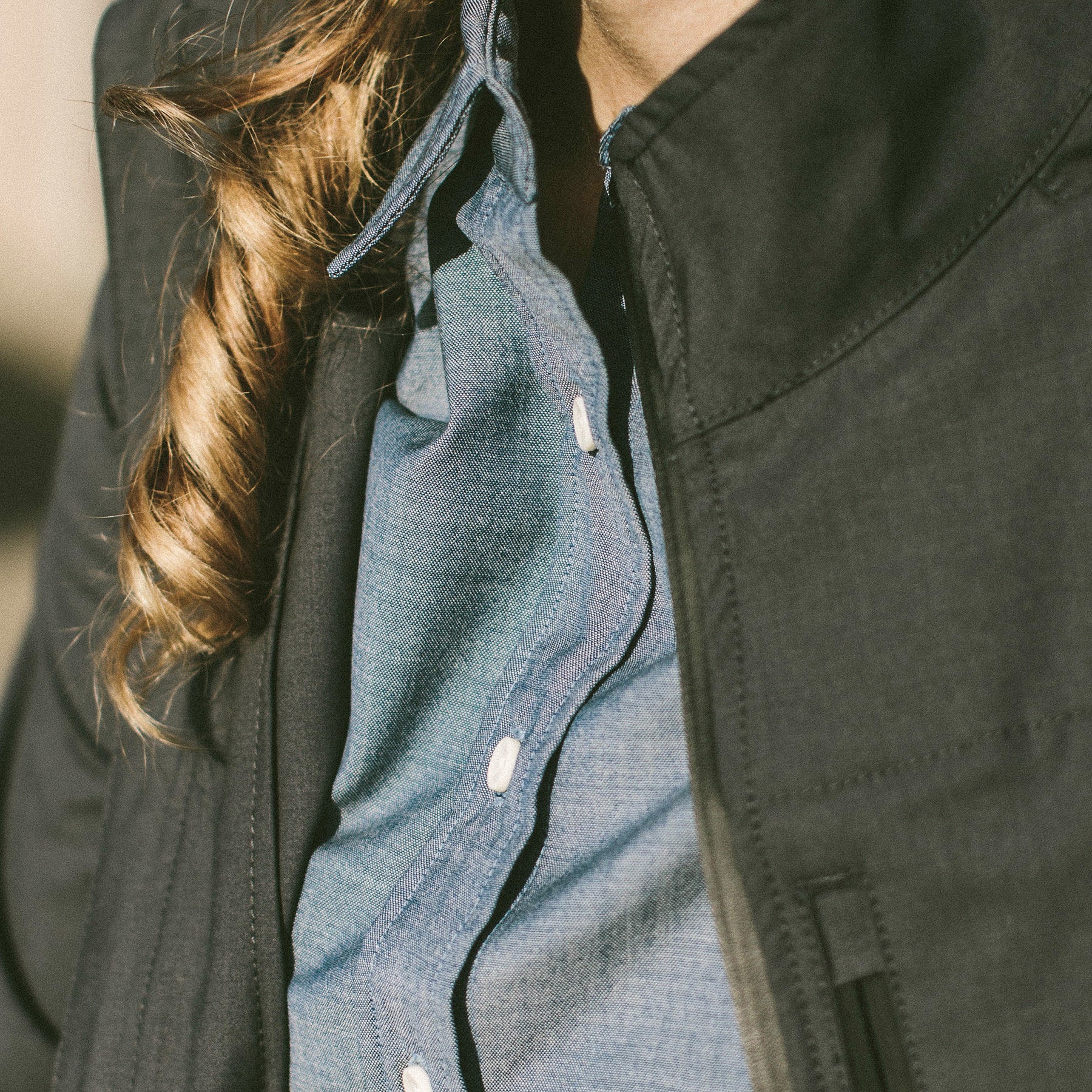 The Katherine in Blue Merino 4S Chambray - Image 3