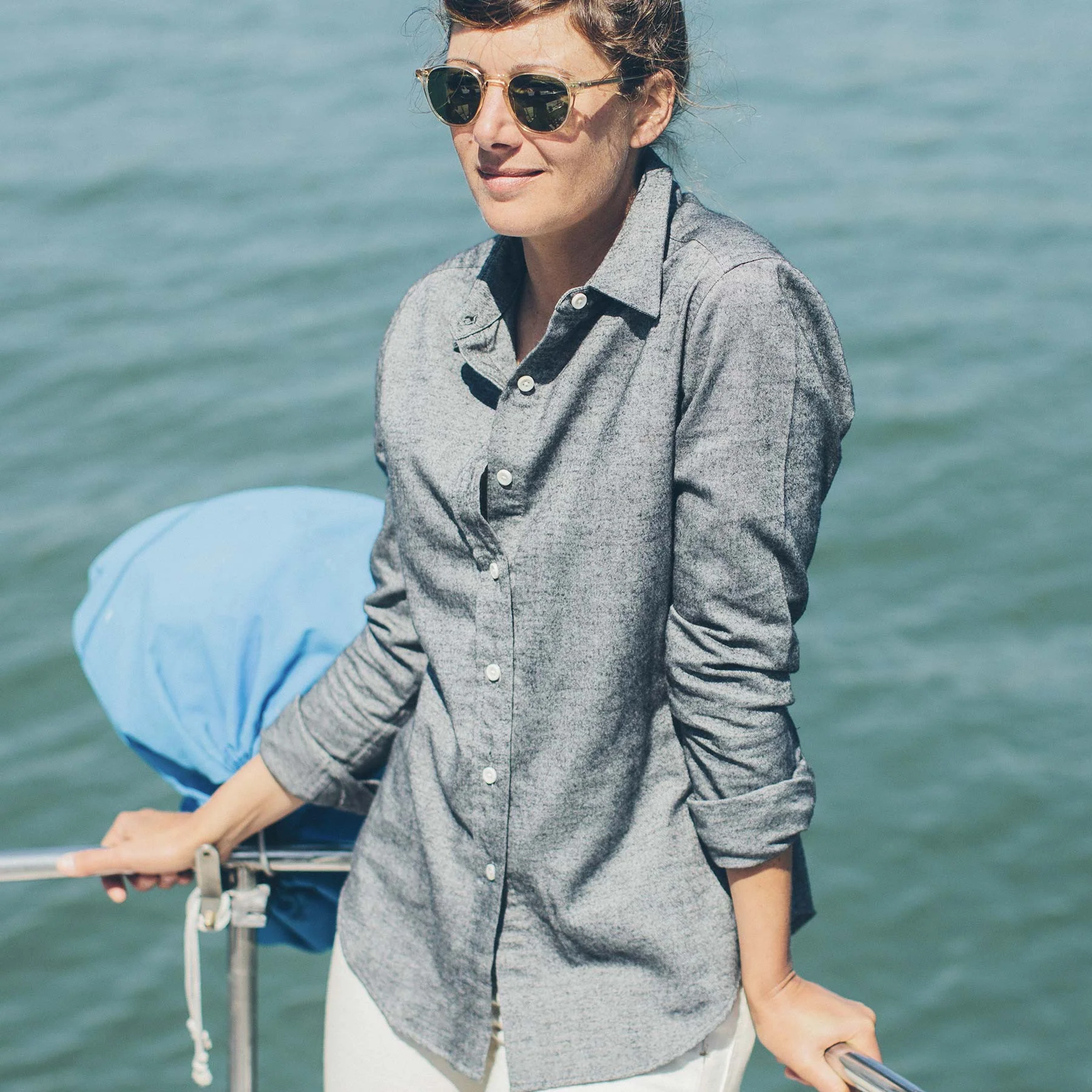 The Katherine in Charcoal Brushed Cotton - Image 5