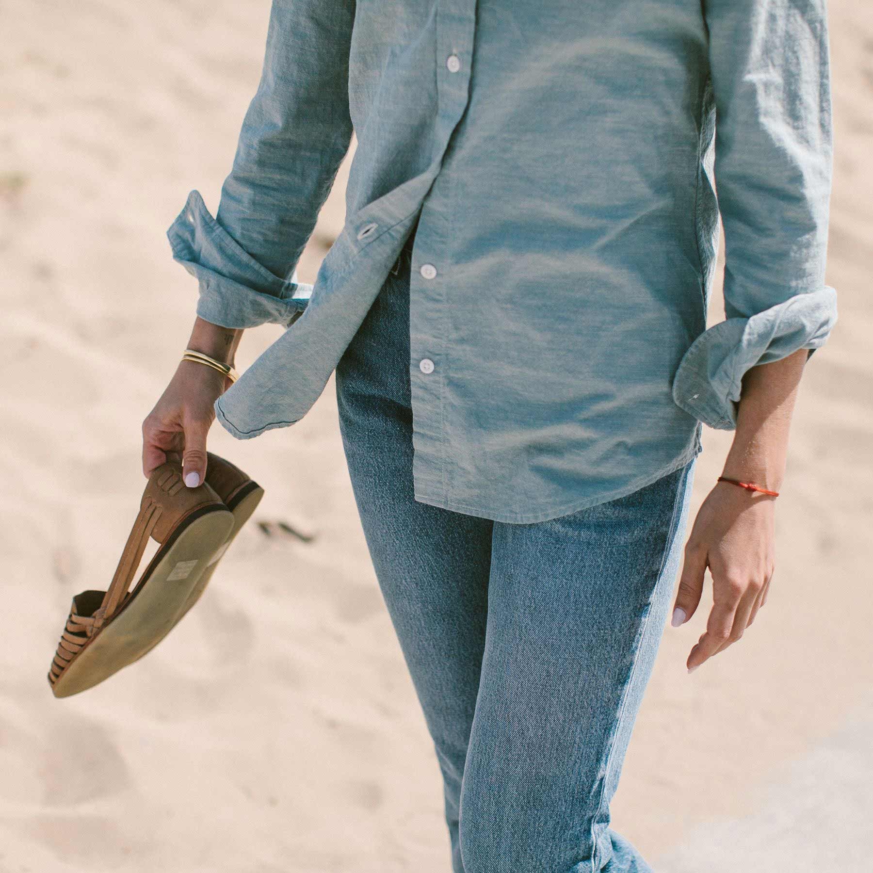 The Katherine in Seafoam Cotton Linen - Image 4