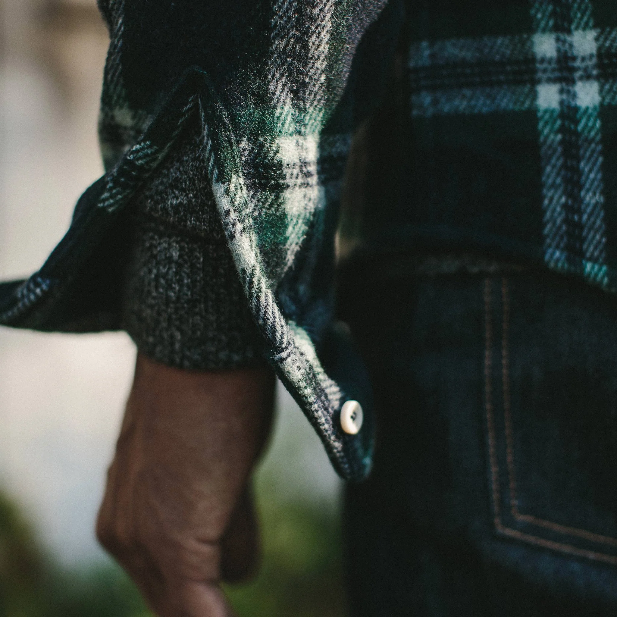 The Leeward Shirt in Navy Tartan - Image 4