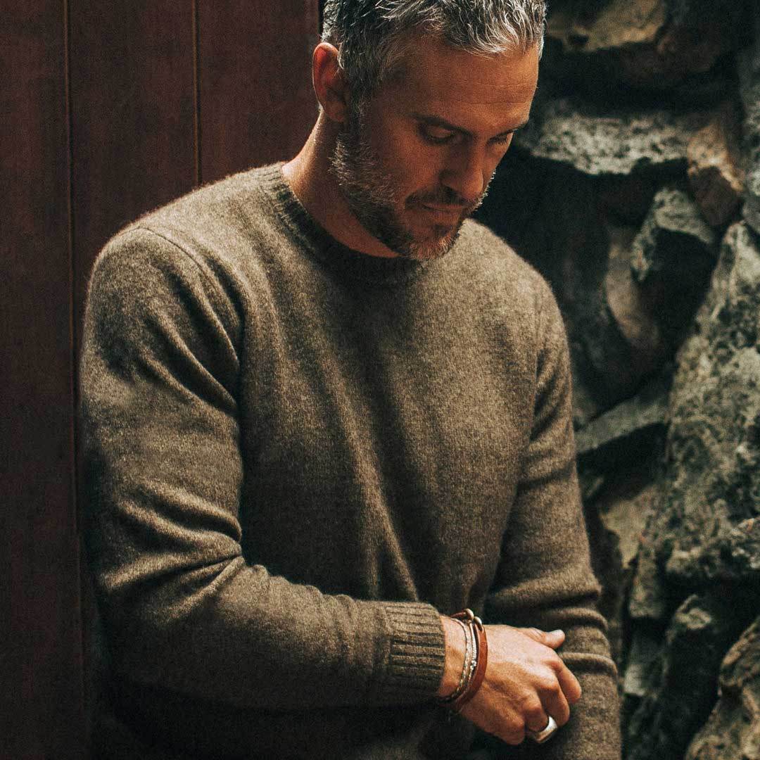 The Lodge Sweater in Army - Image 4