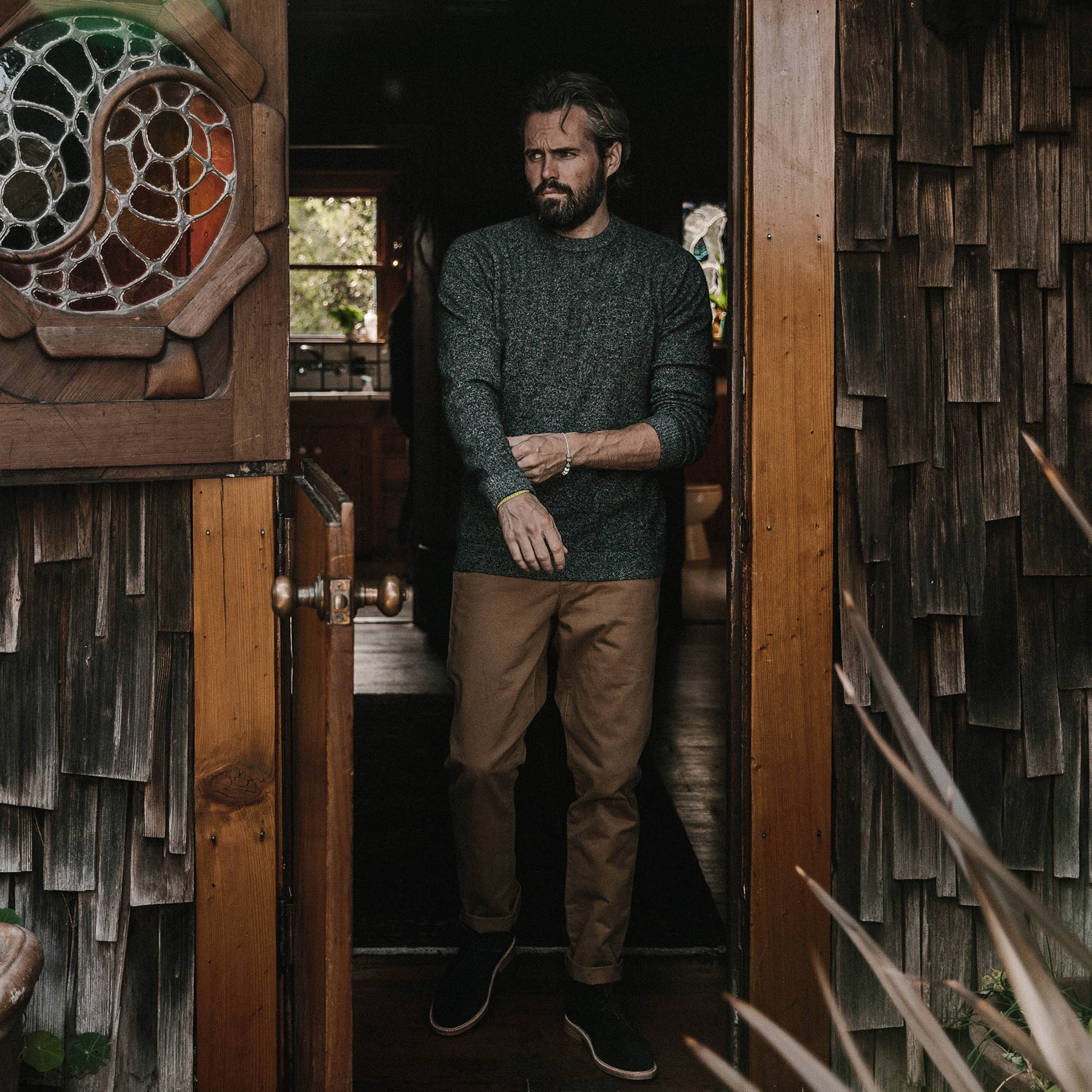 The Lodge Sweater in Charcoal - Image 2