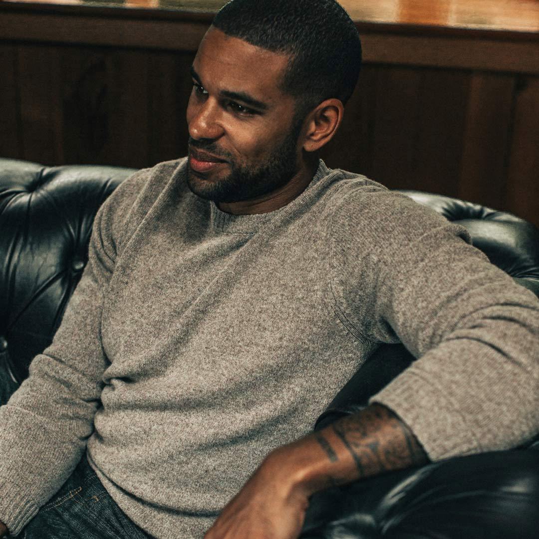 The Lodge Sweater in Light Grey - Image 3