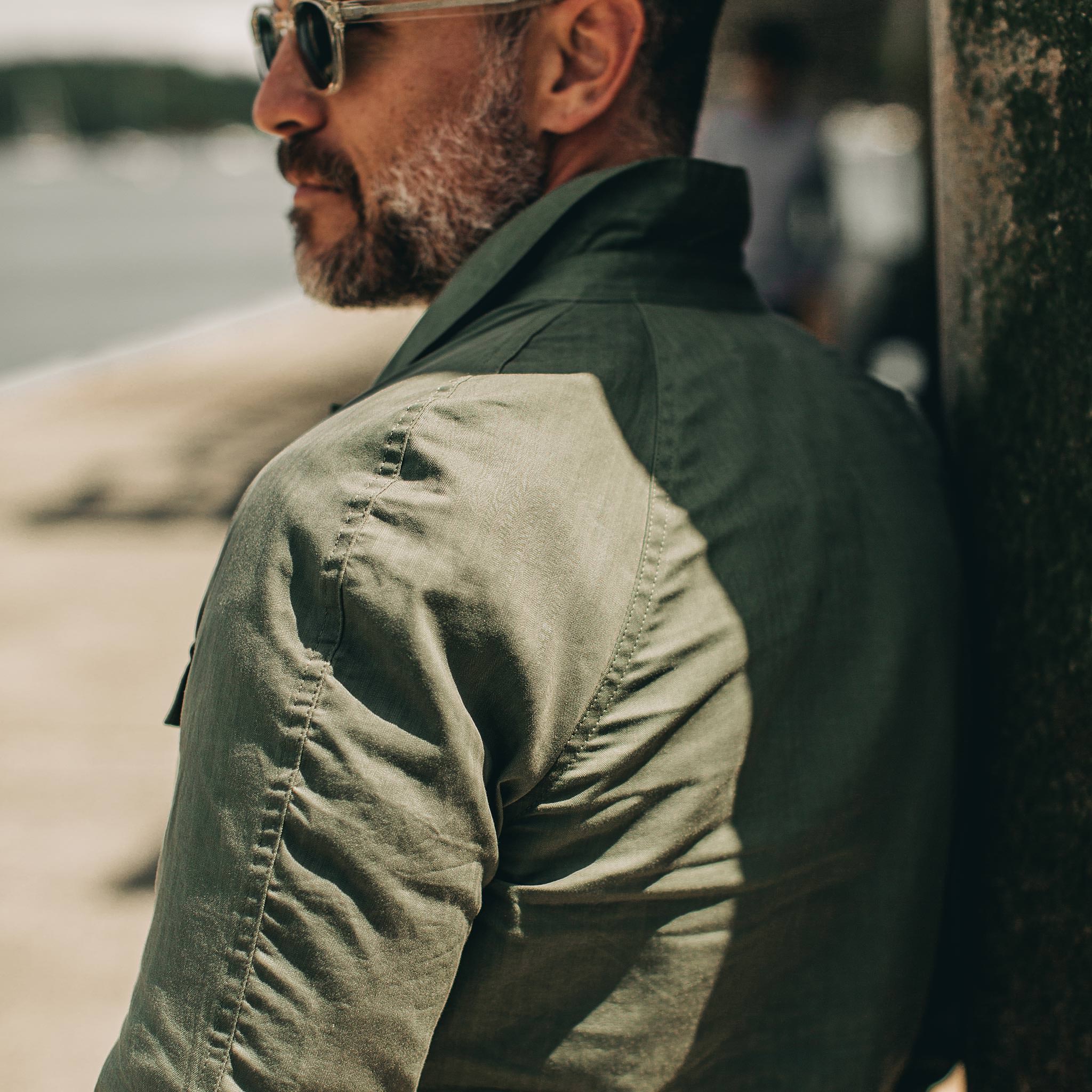 The Lombardi Jacket in Olive Dry Wax - Image 5