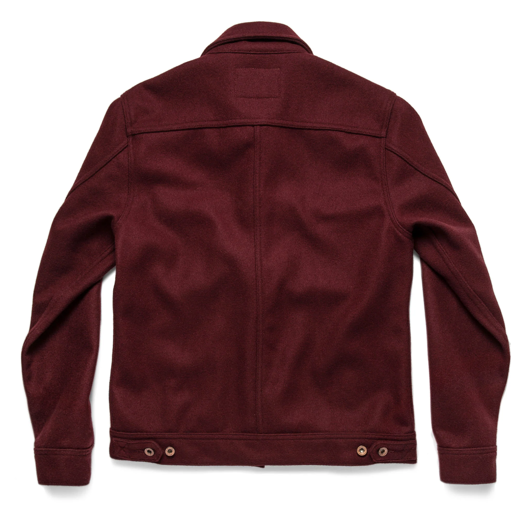 The Long Haul Jacket in Burgundy Melton Wool - Image 10
