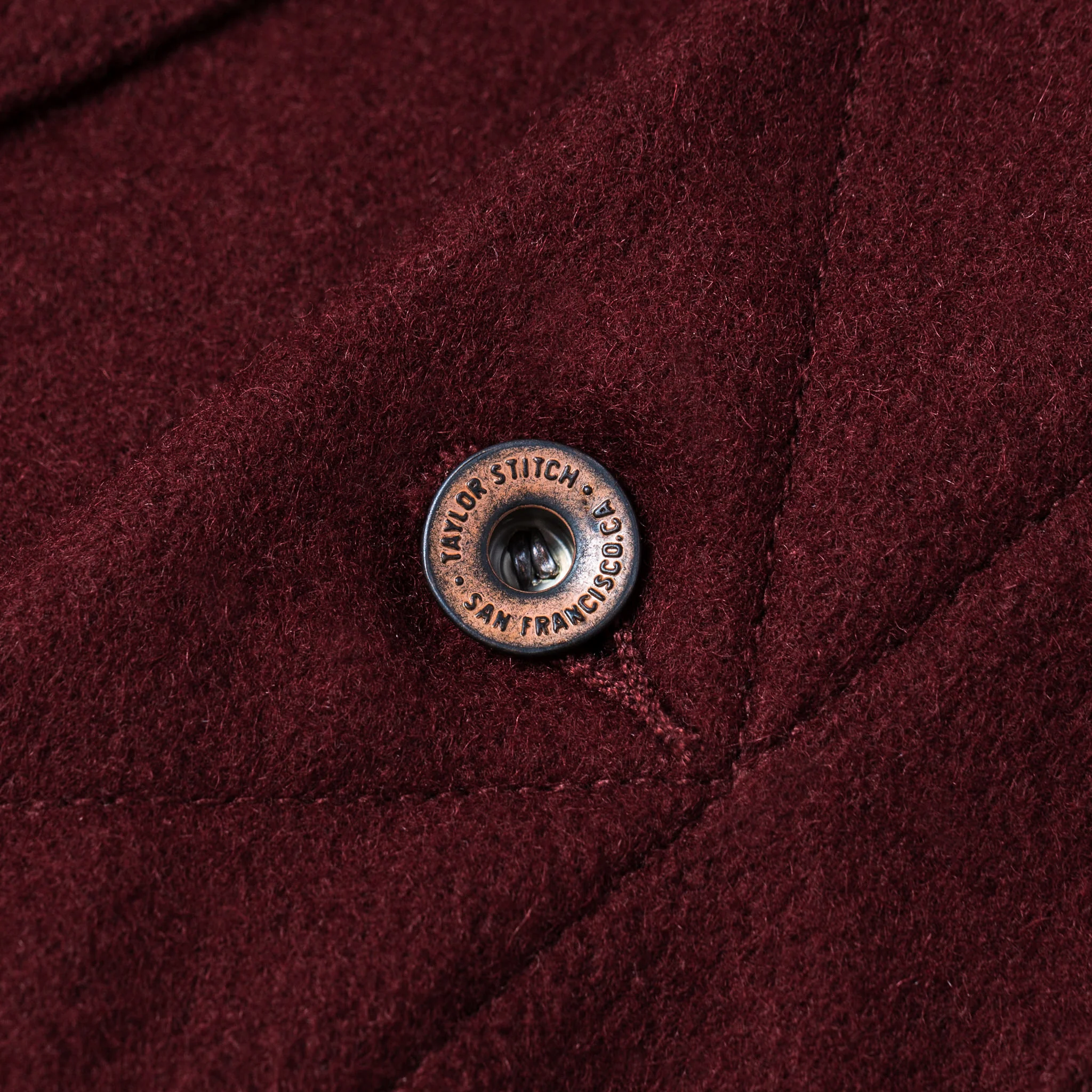 The Long Haul Jacket in Burgundy Melton Wool - Image 8