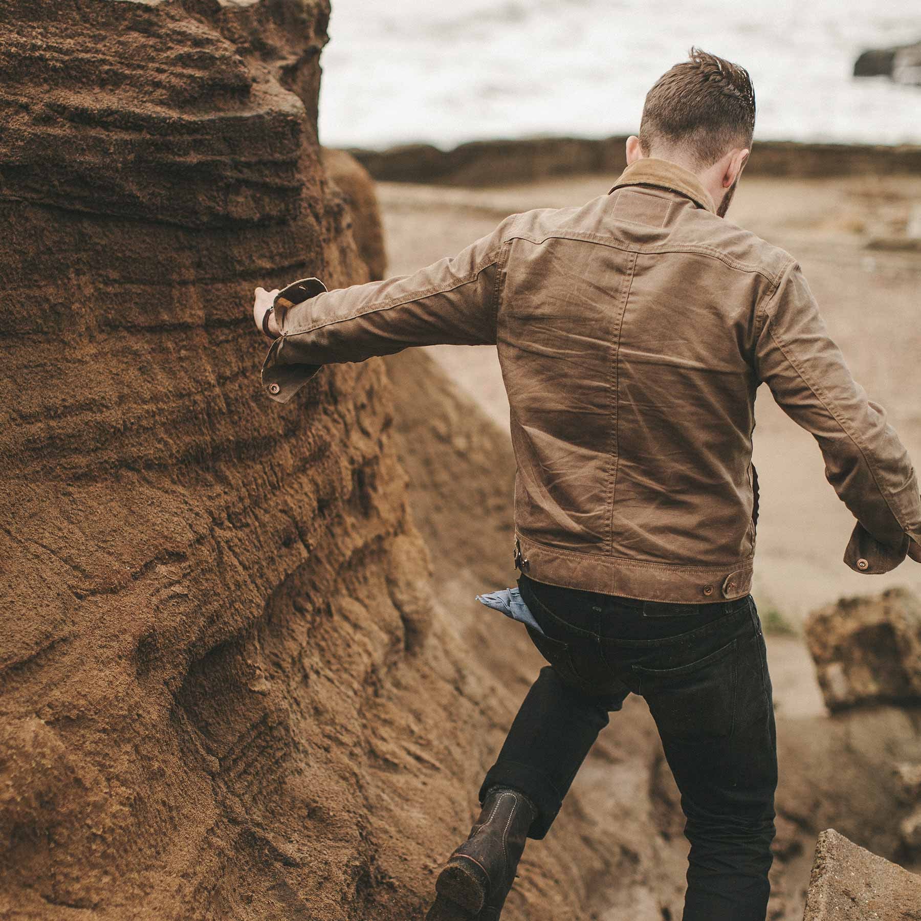 The Long Haul Jacket in Field Tan Waxed Canvas - Image 2