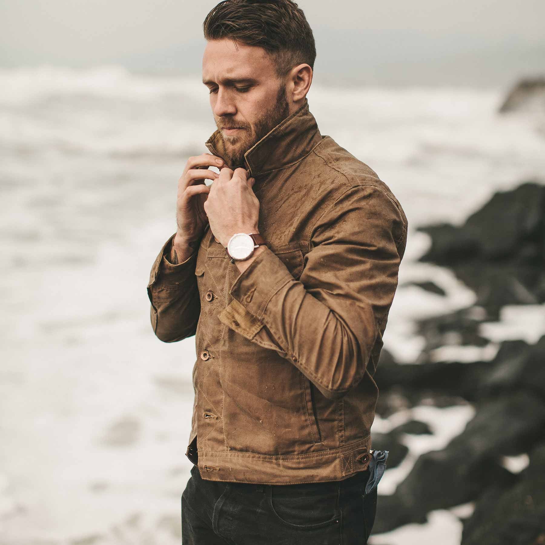 The Long Haul Jacket in Field Tan Waxed Canvas - Image 4