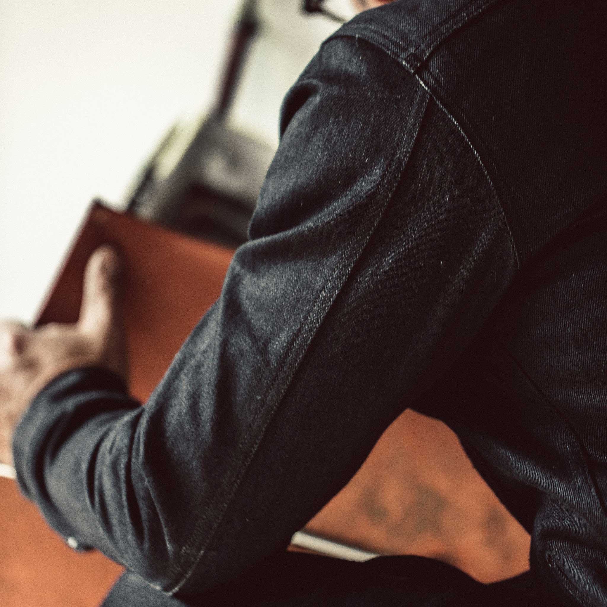 The Long Haul Jacket in Kuroki Mills Black Selvage - Image 5