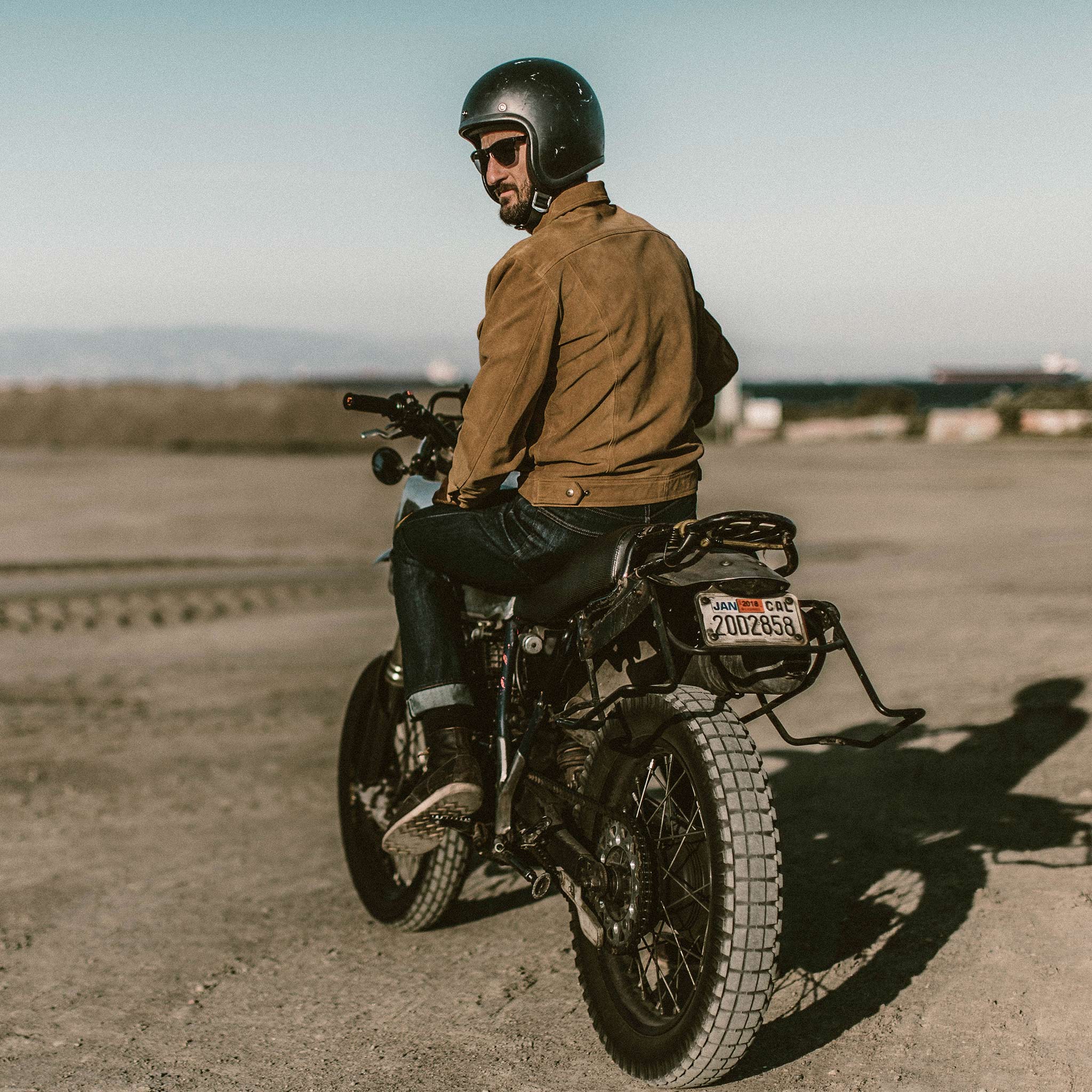 The Long Haul Jacket in Sand Weatherproof Suede - Image 2