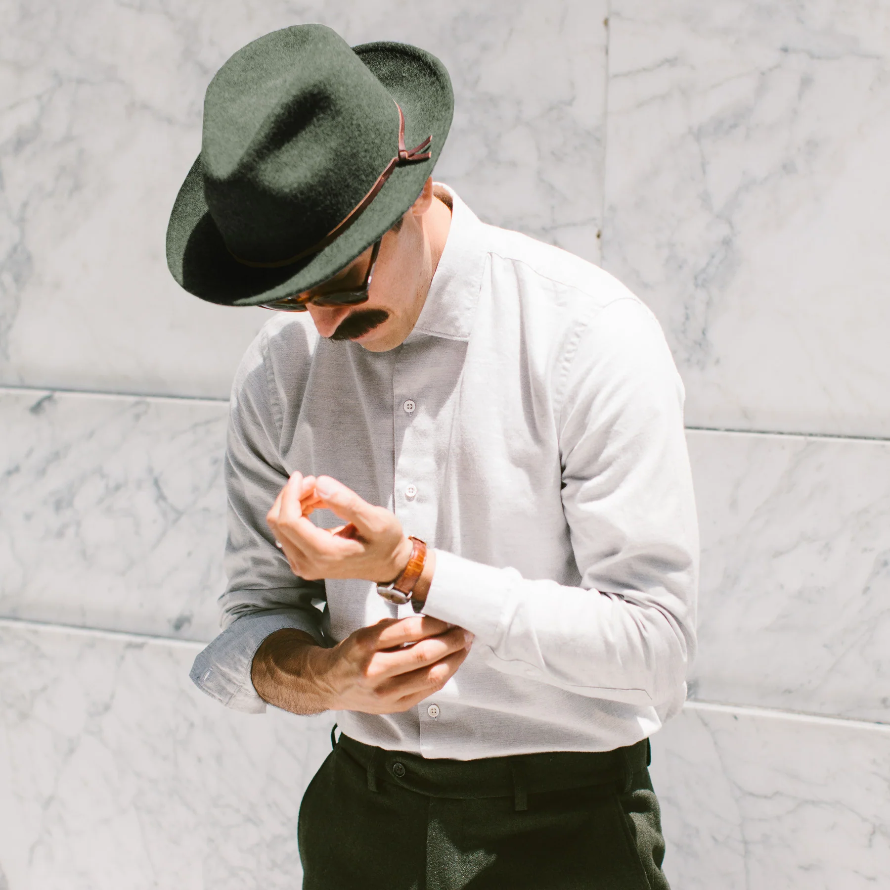 The Luke Fedora in Olive - Image 6