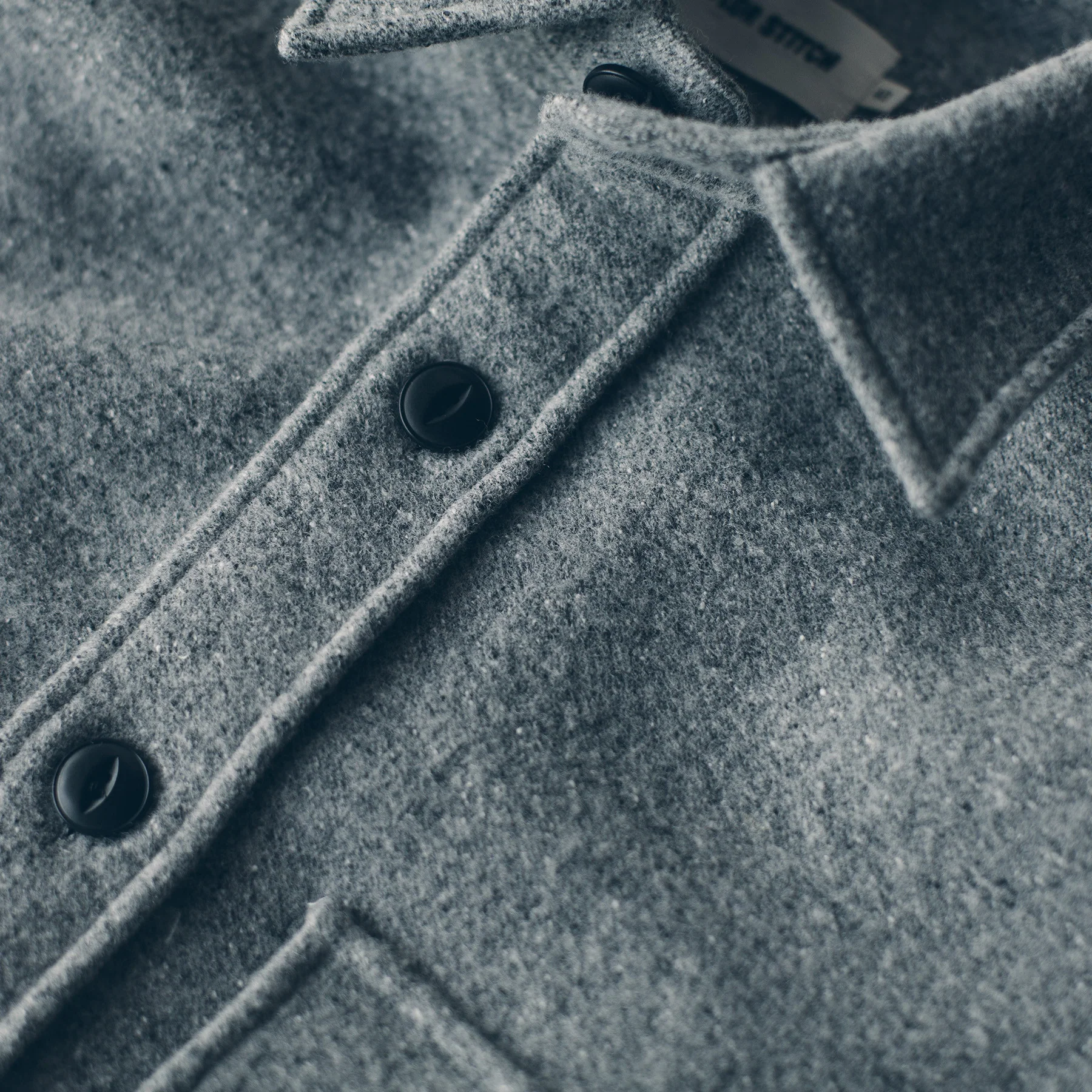 The Maritime Shirt Jacket in Ash Donegal Lambswool - Image 7